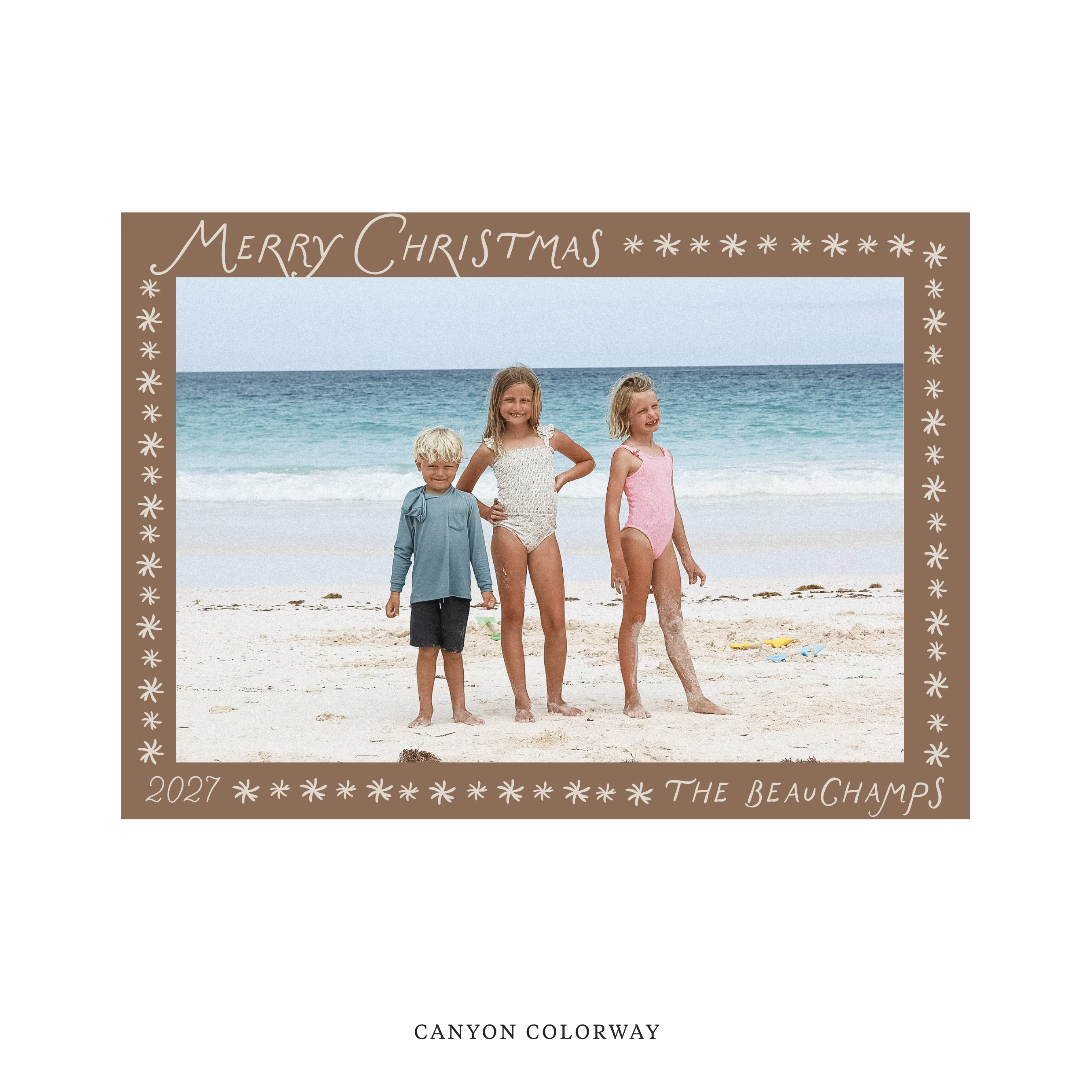 Beauchamp Classic Flat Print Holiday Card, Large