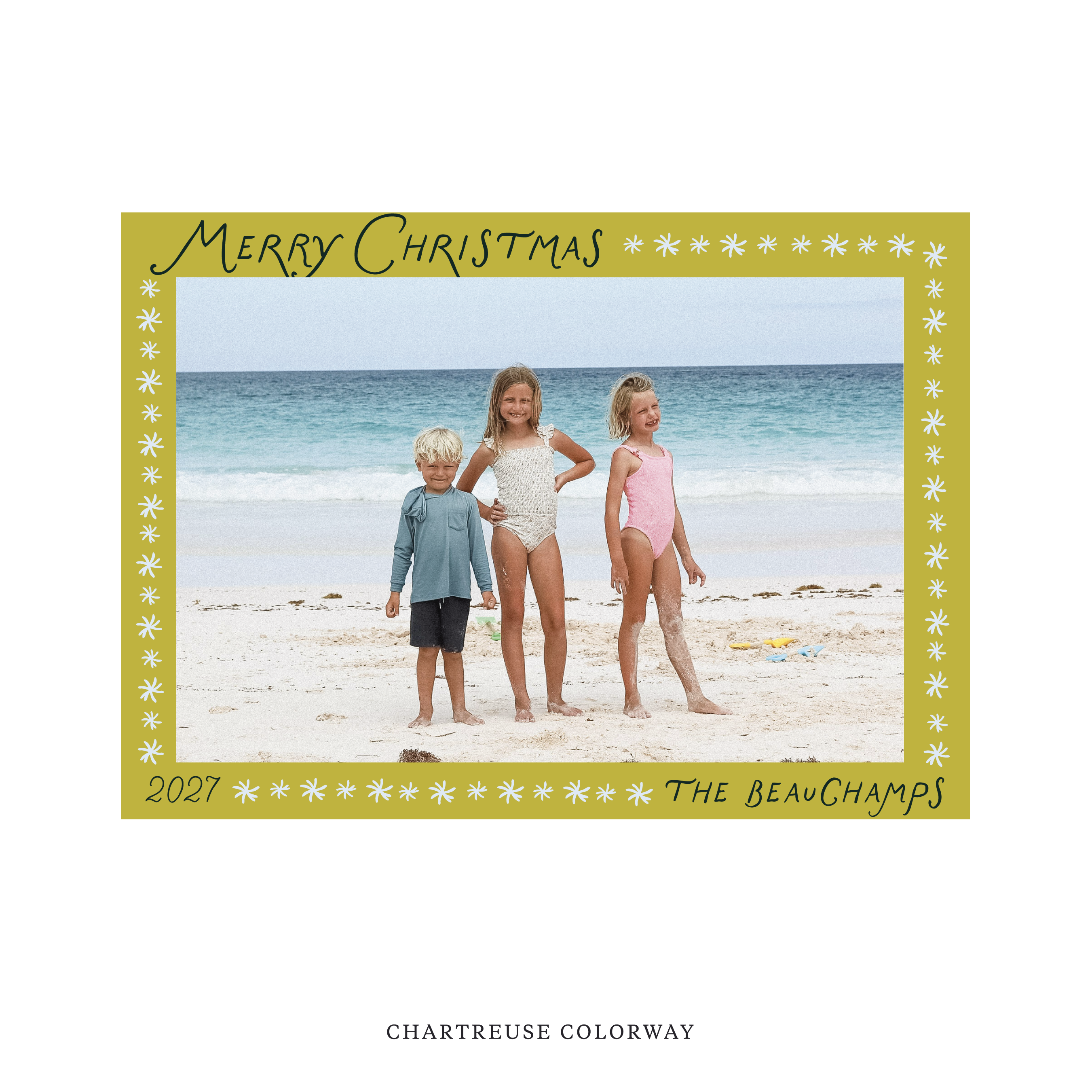 Beauchamp Classic Flat Print Holiday Card, Large