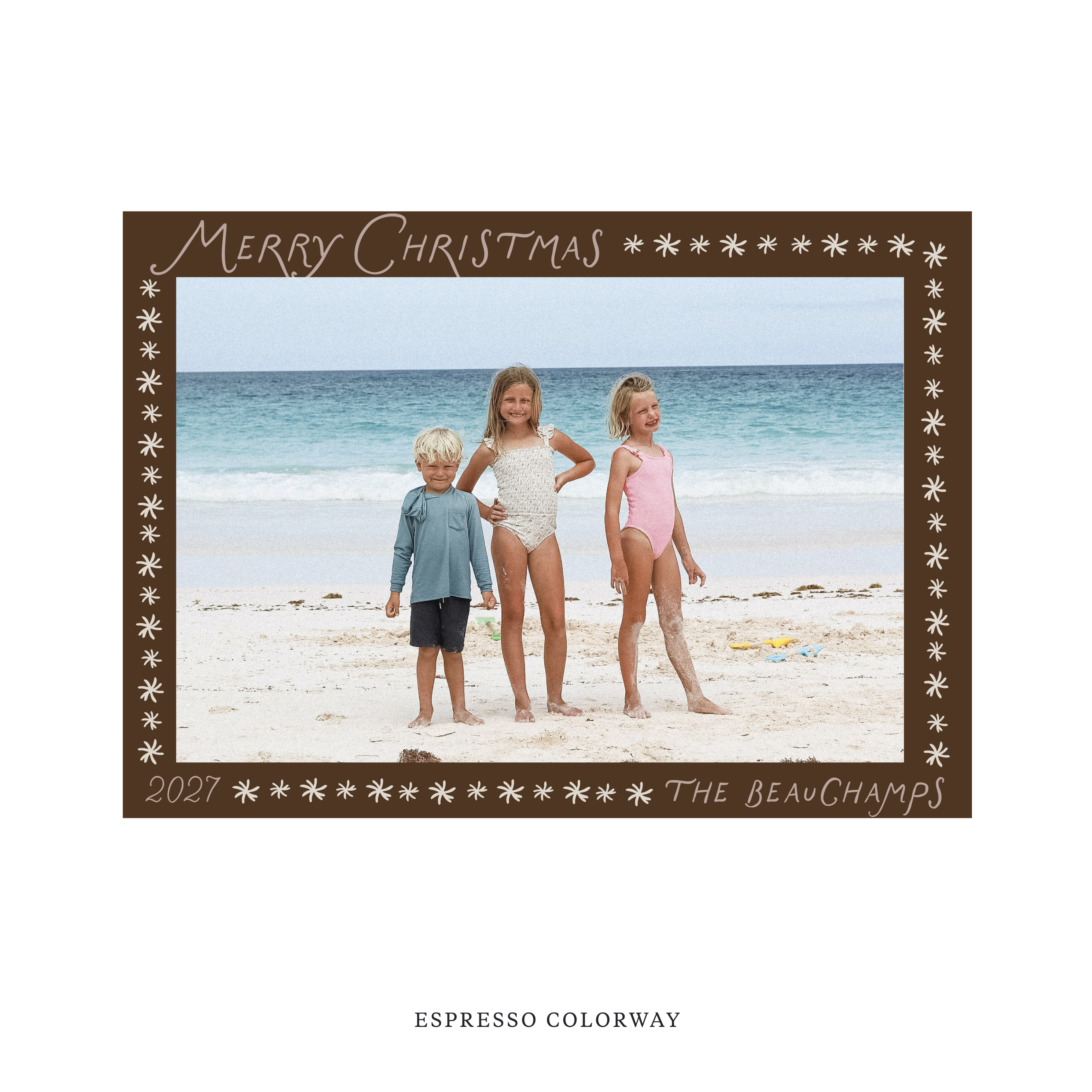 Beauchamp Classic Flat Print Holiday Card, Large