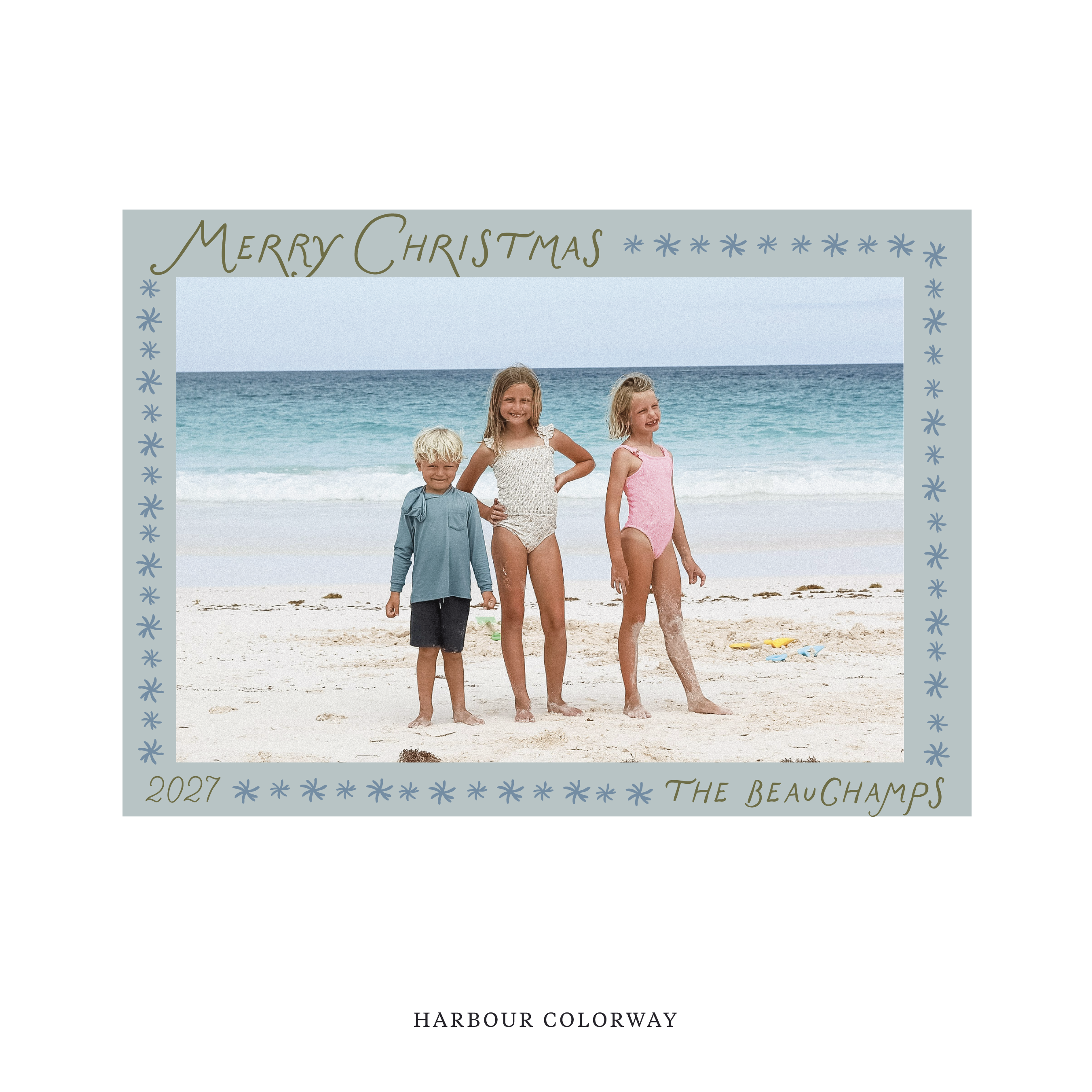 Beauchamp Classic Flat Print Holiday Card, Large