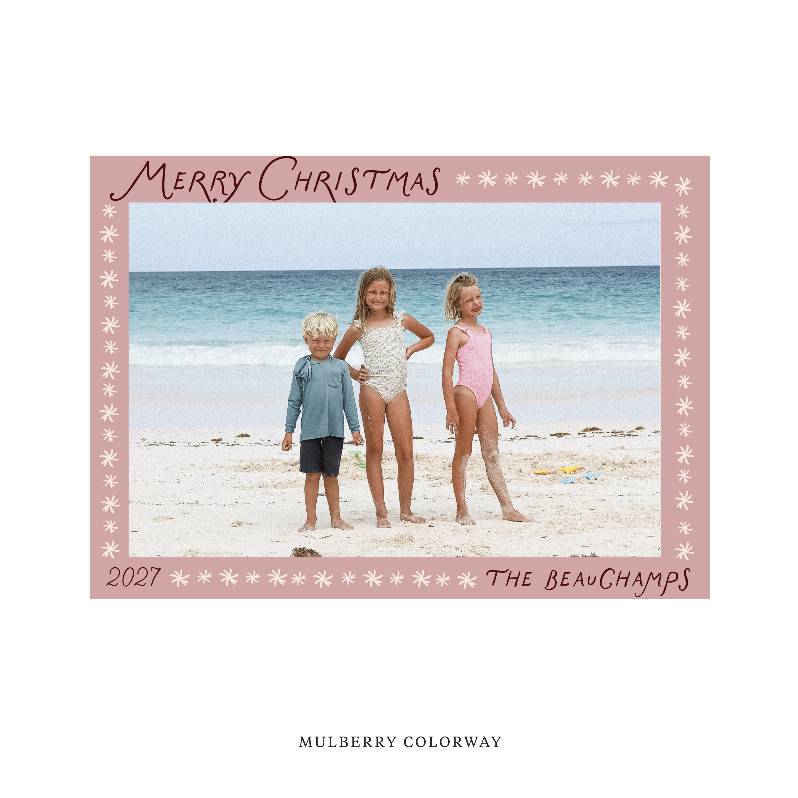 Beauchamp Classic Flat Print Holiday Card, Large