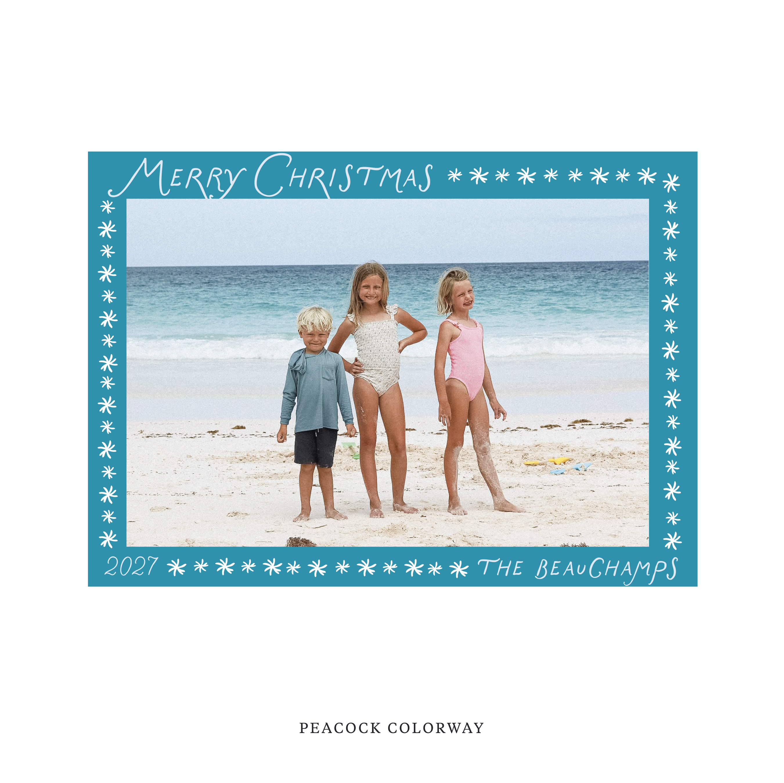 Beauchamp Classic Flat Print Holiday Card, Large