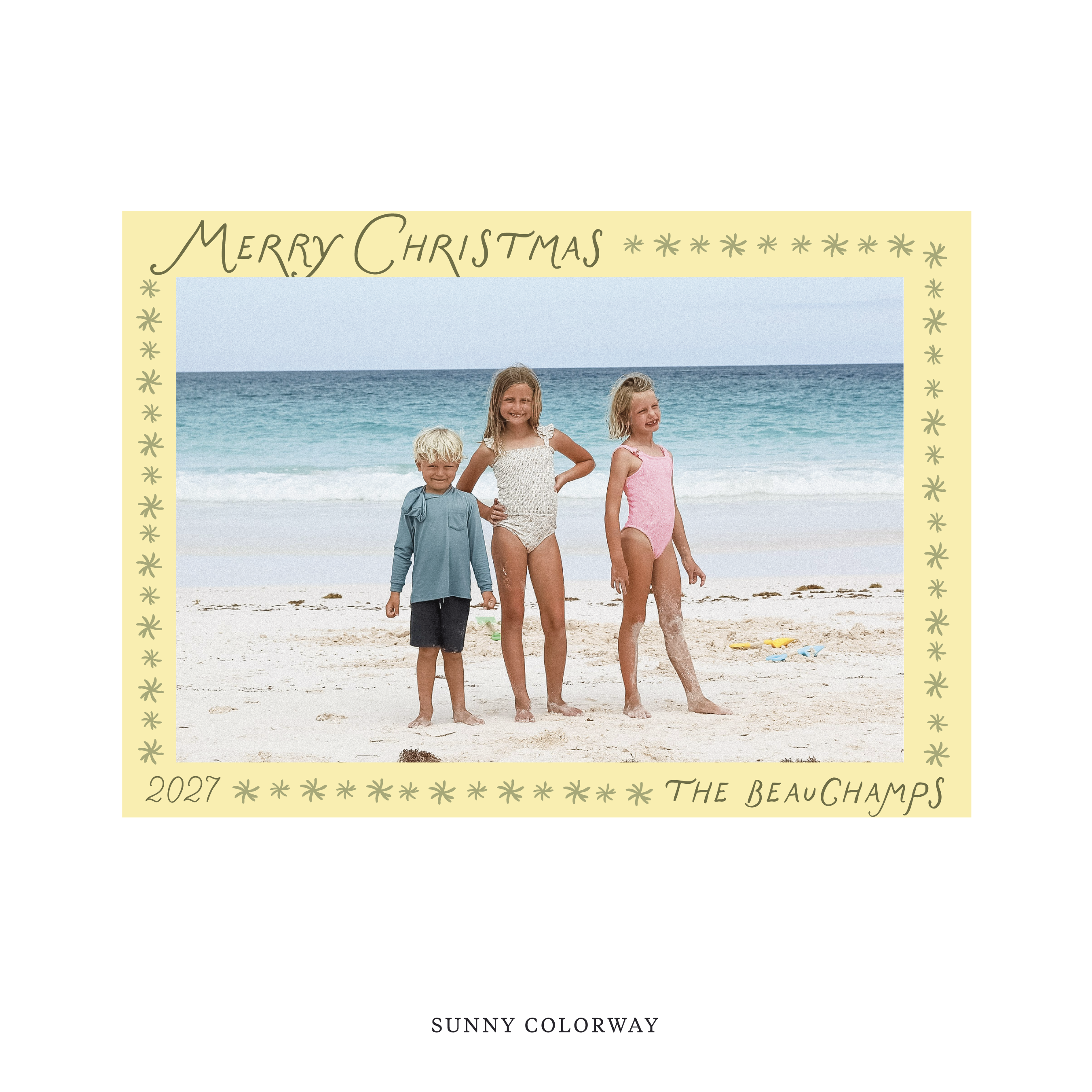 Beauchamp Classic Flat Print Holiday Card, Large