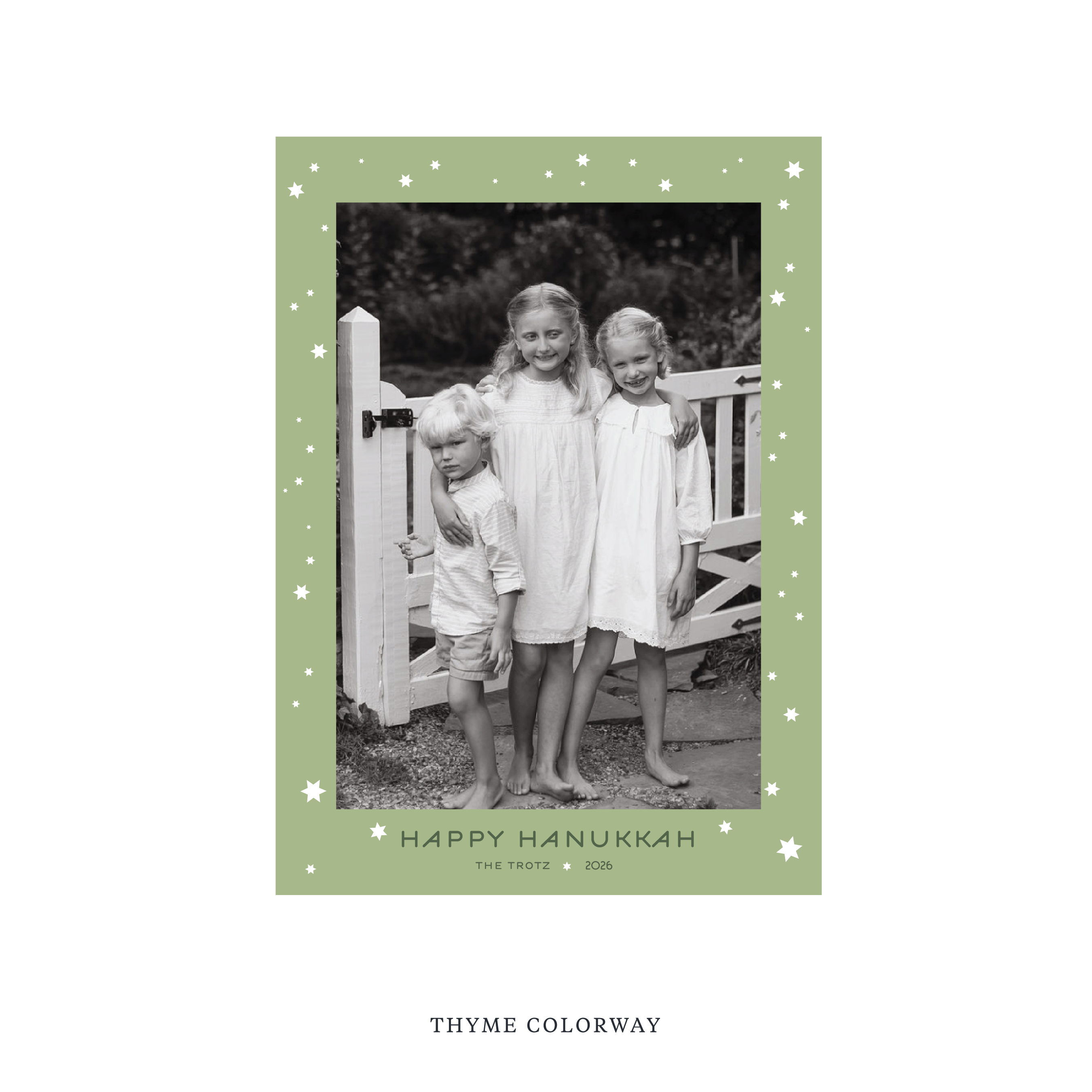 Beckman Classic Printed Holiday Card, Medium
