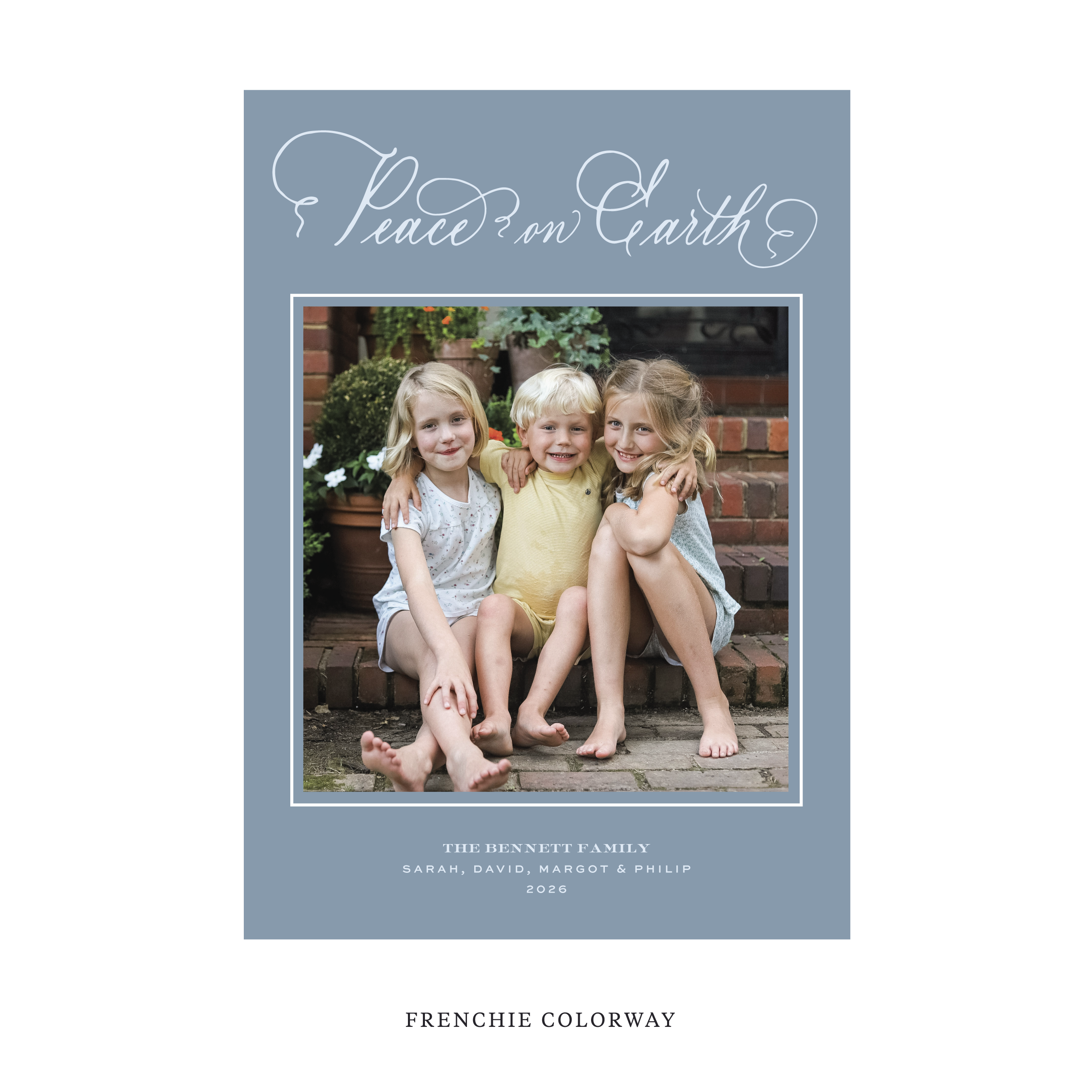 Bennett Classic Flat Print Holiday Card, Large