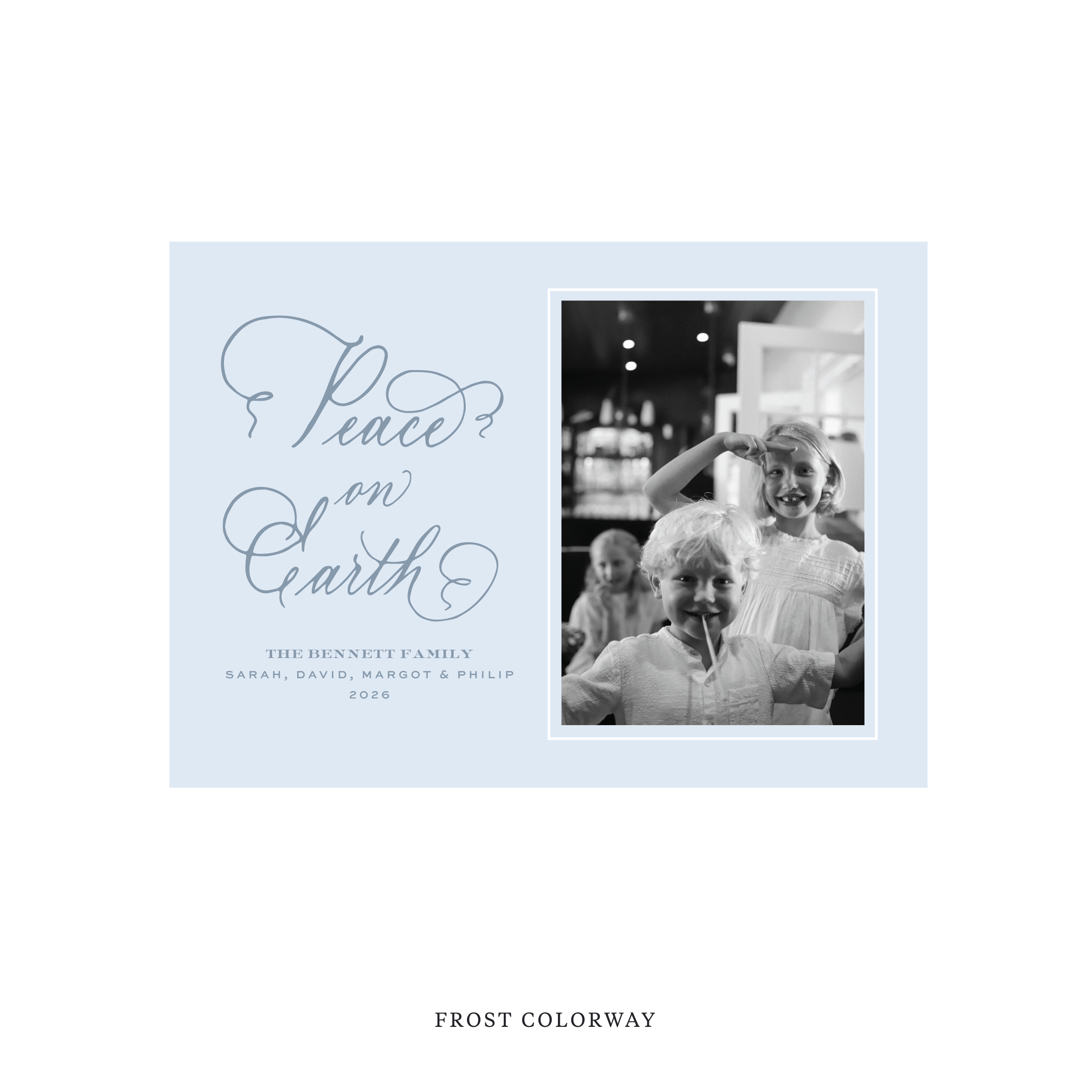 Bennett Classic Flat Print Holiday Card, Medium