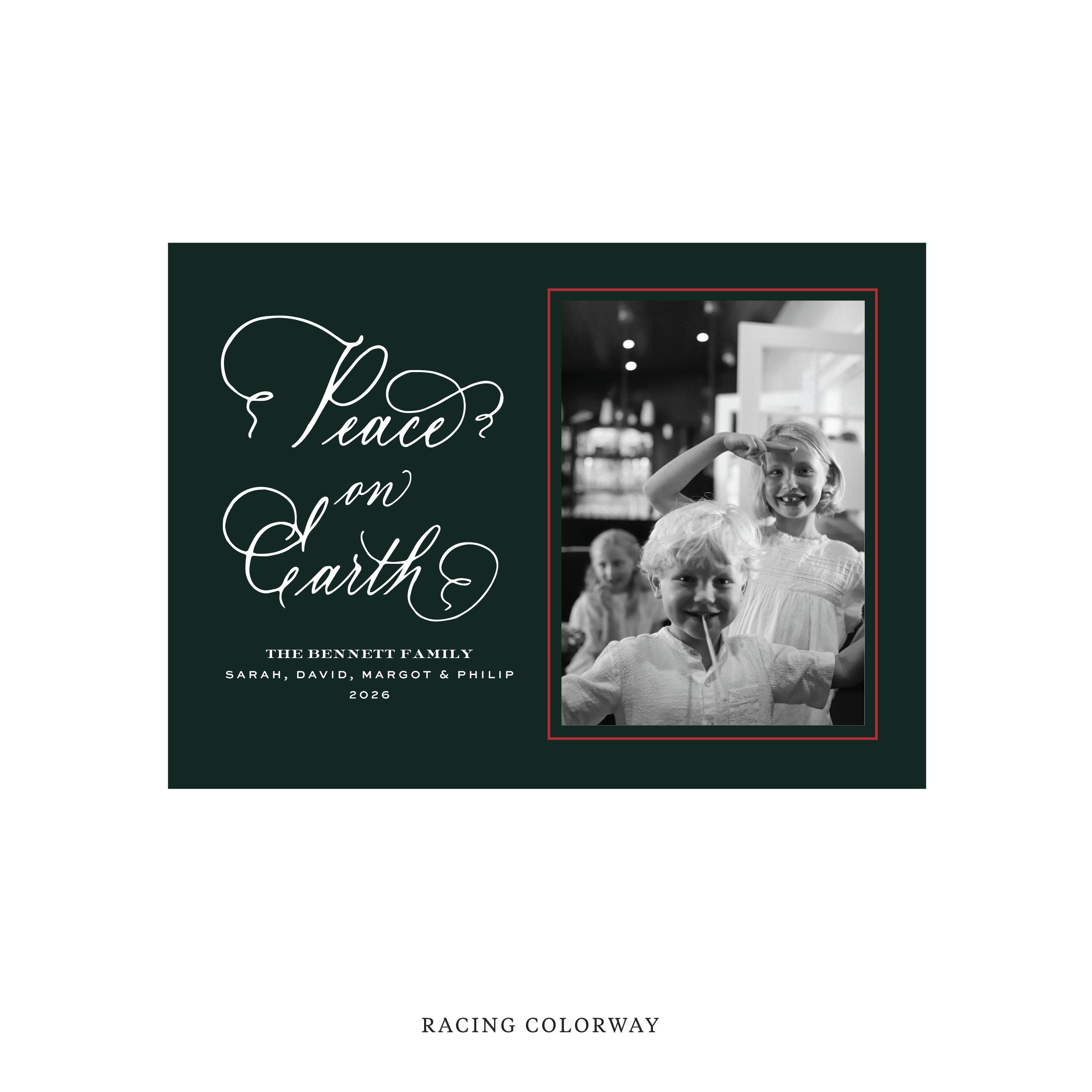 Bennett Classic Flat Print Holiday Card, Medium