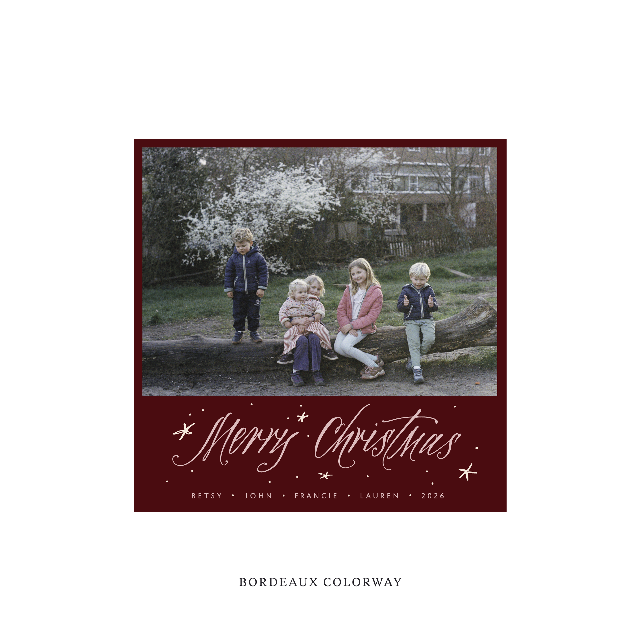 Berkeley Classic Flat Print Holiday Card, Square