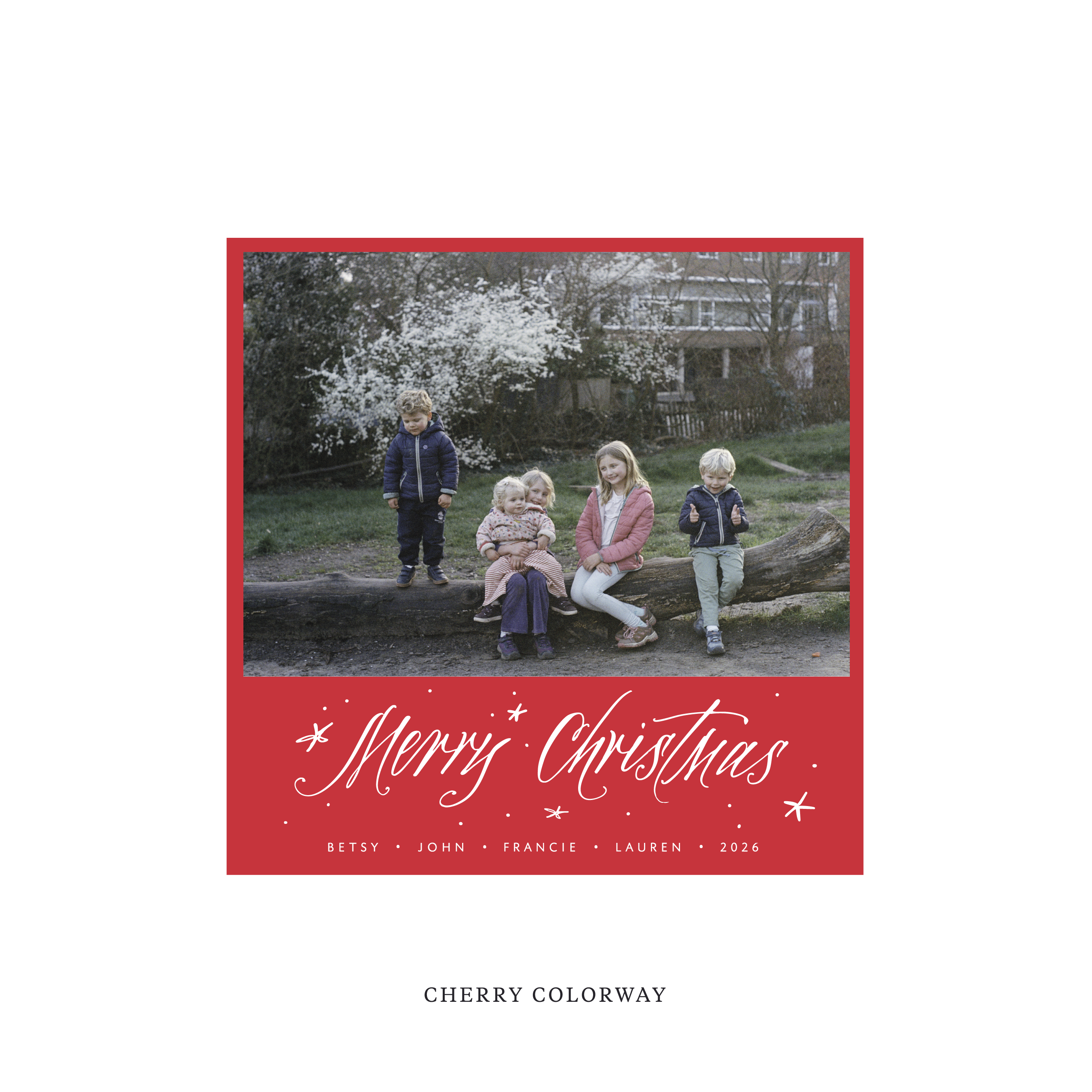 Berkeley Classic Flat Print Holiday Card, Square