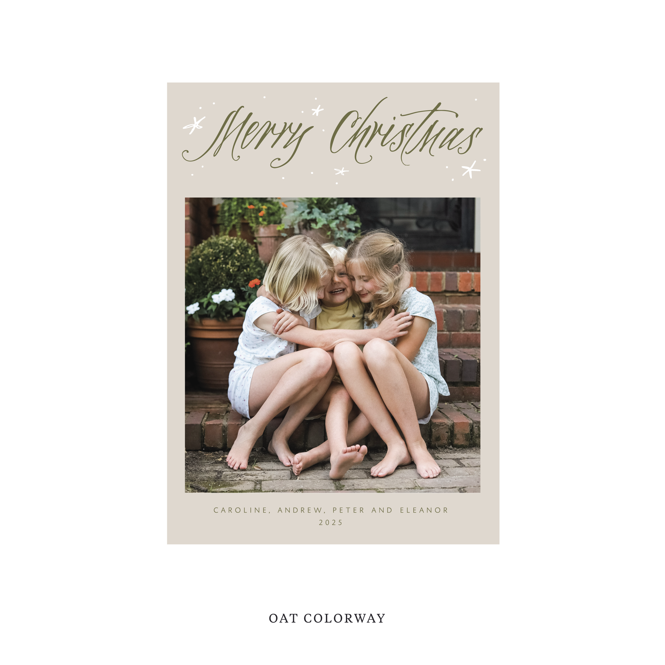 Berkeley Classic Flat Print Holiday Card, Medium II