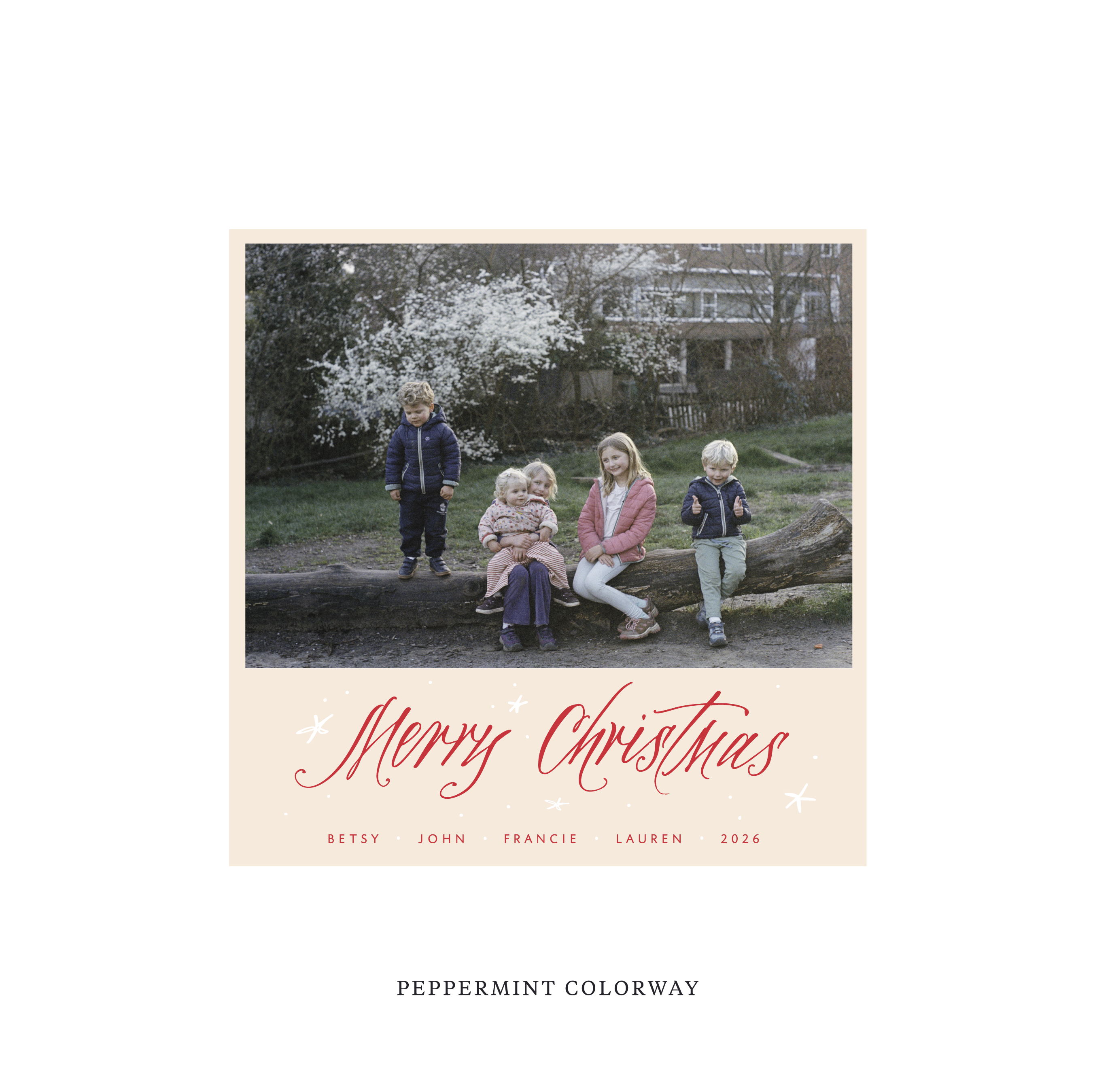 Berkeley Classic Flat Print Holiday Card, Square