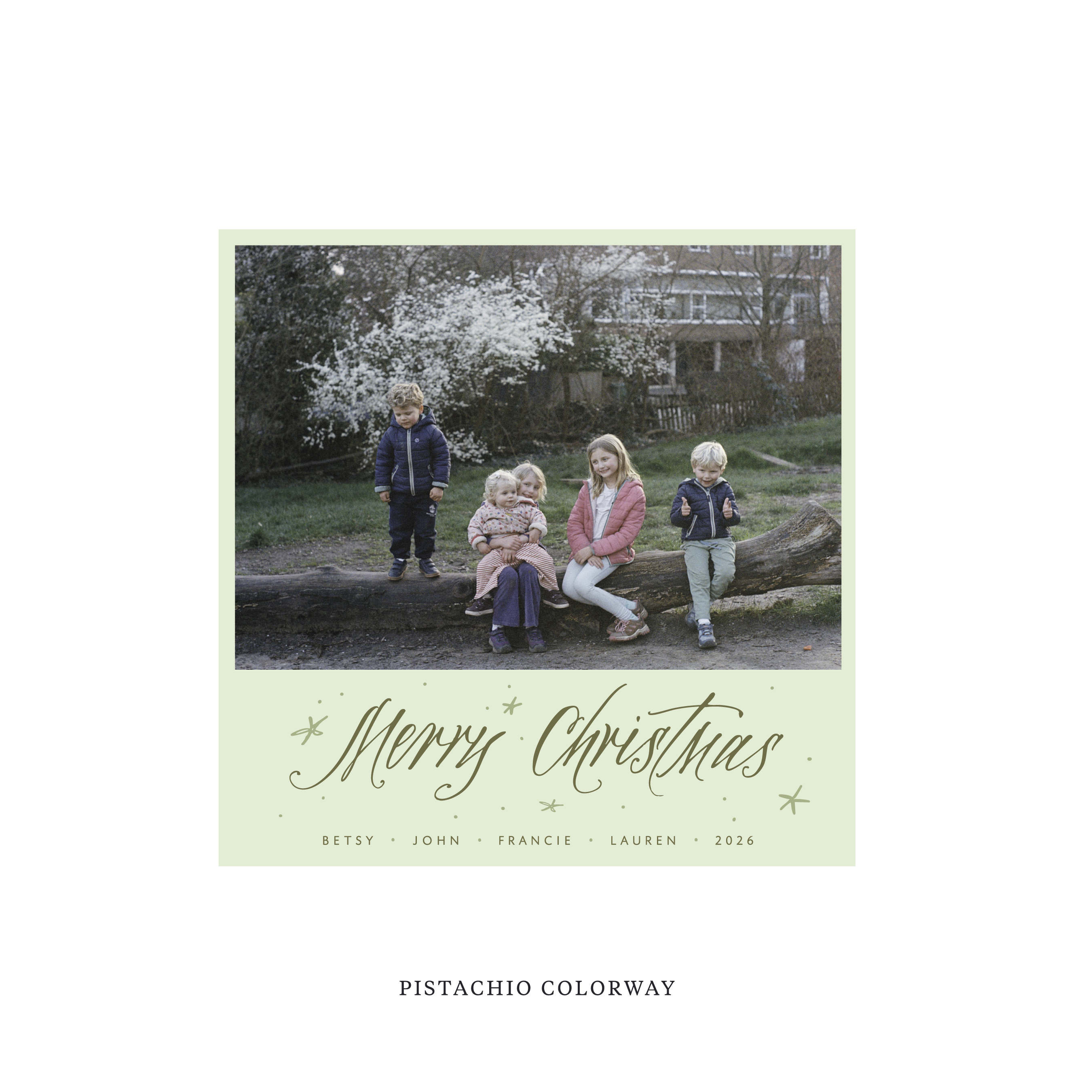 Berkeley Classic Flat Print Holiday Card, Square