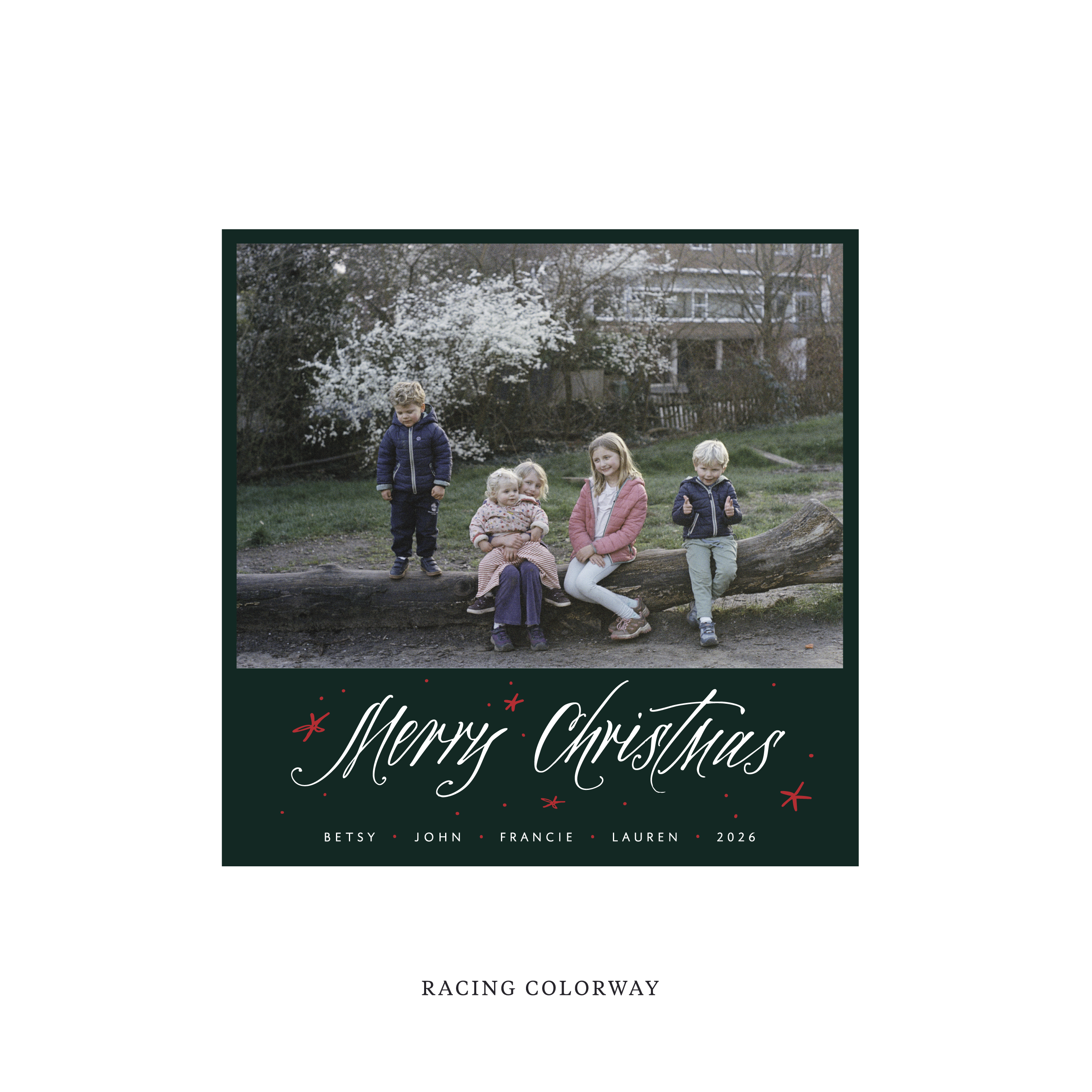 Berkeley Classic Flat Print Holiday Card, Square