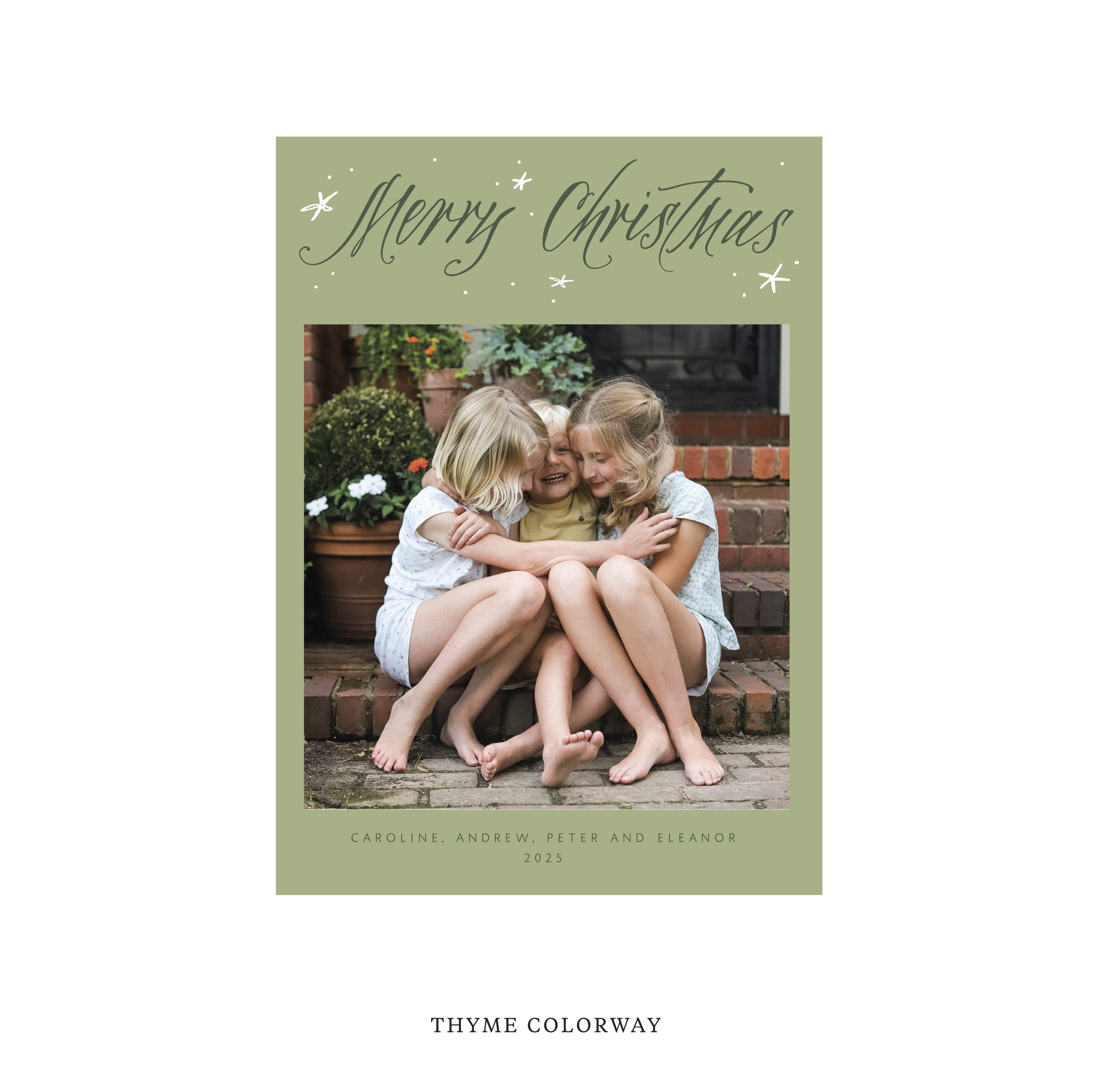 Berkeley Classic Flat Print Holiday Card, Medium II