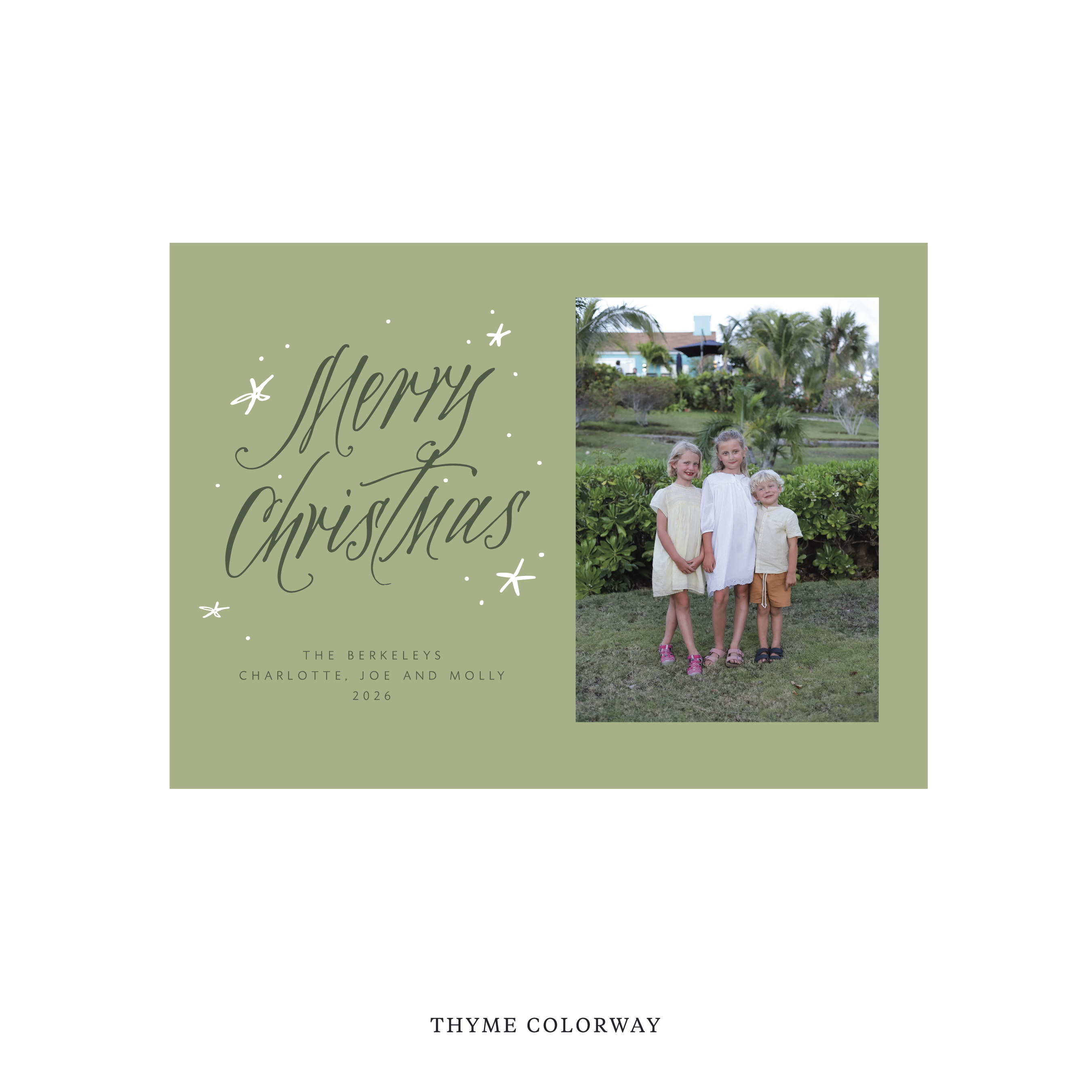 Berkeley Classic Flat Print Holiday Card, Medium