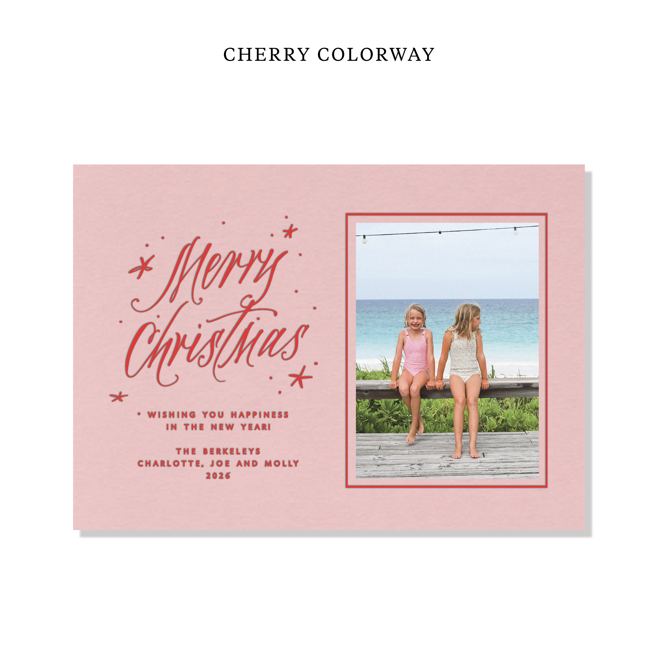 Berkeley Letterpress Holiday Card, Large (Colored Paper)