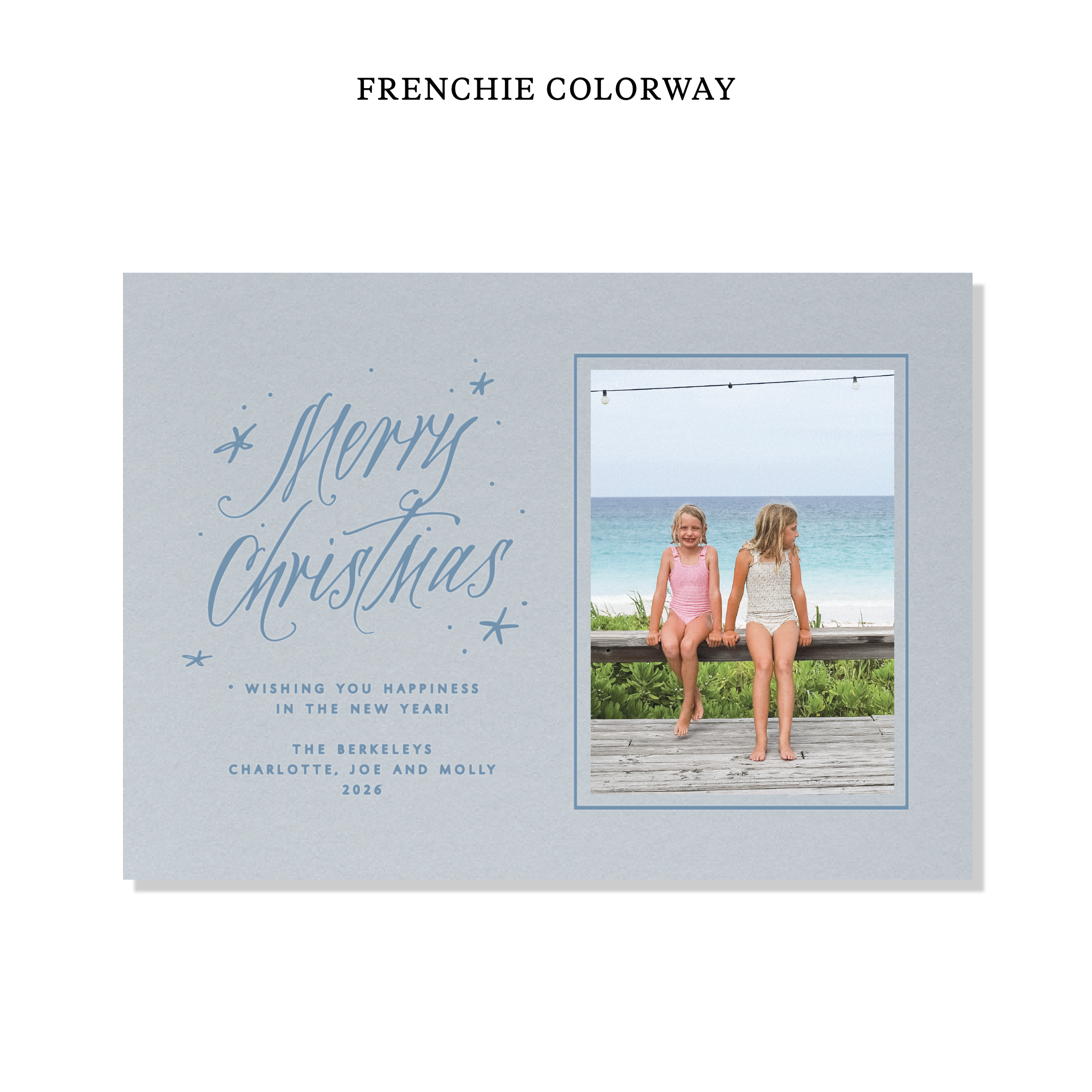 Berkeley Letterpress Holiday Card, Large (Colored Paper)