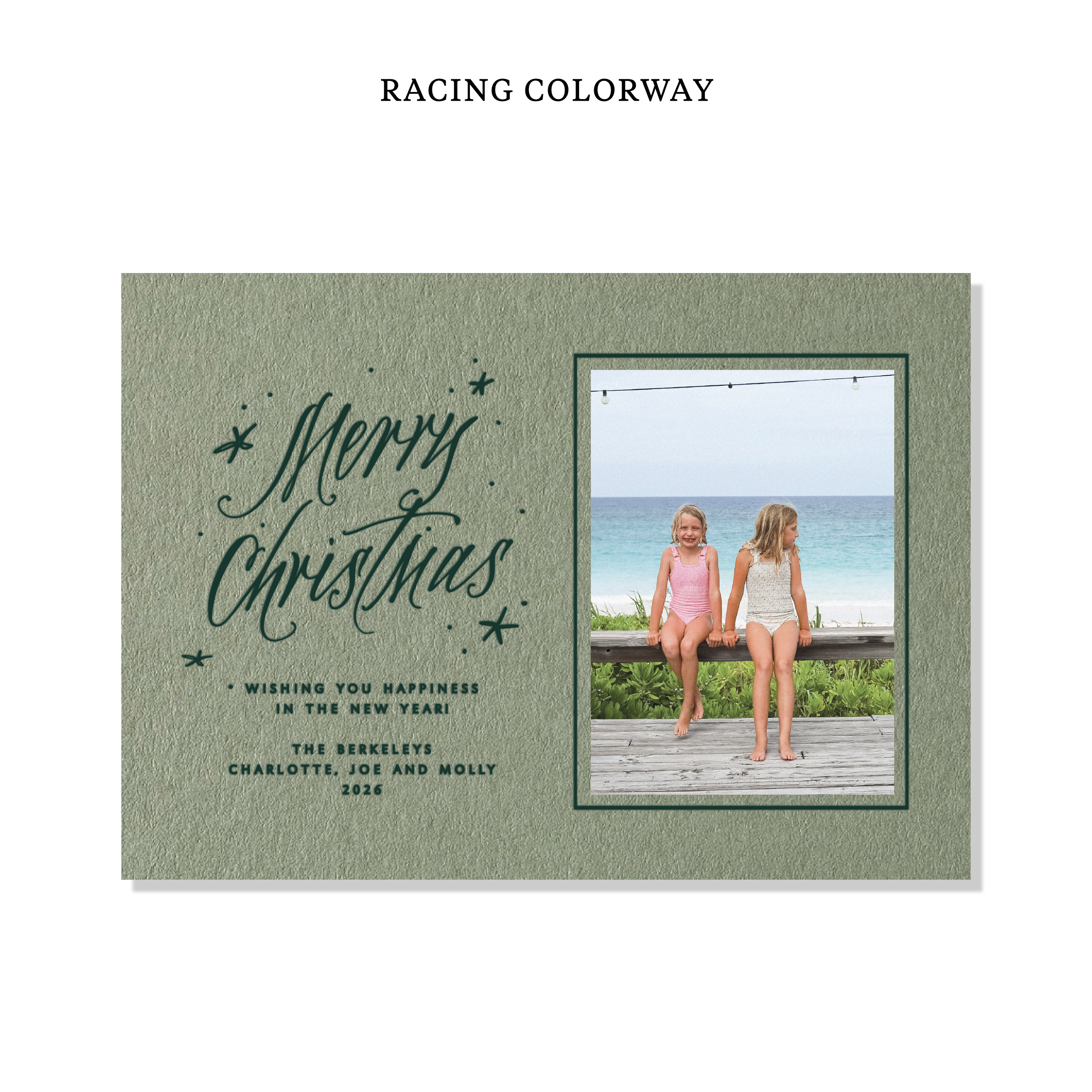 Berkeley Letterpress Holiday Card, Large (Colored Paper)