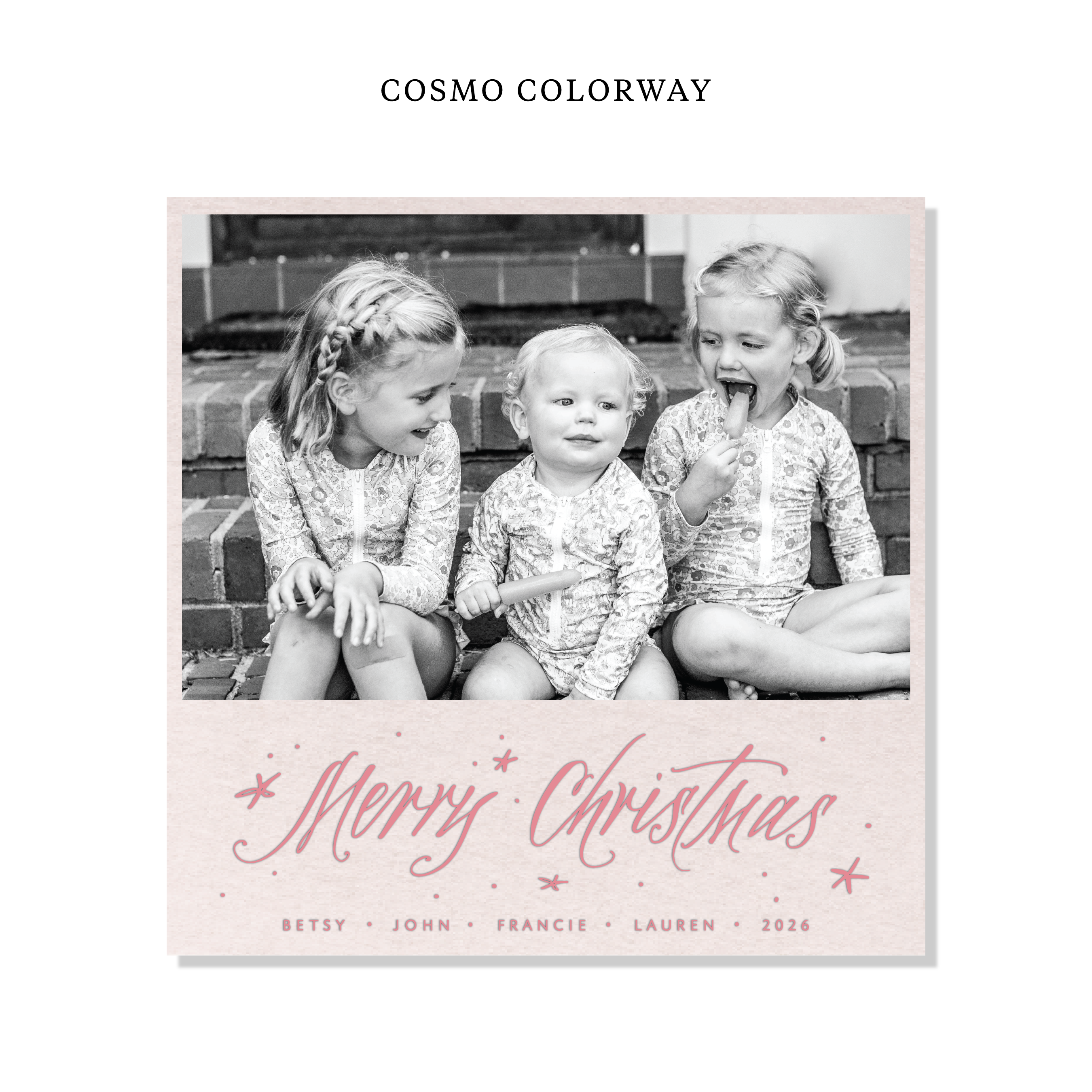 Berkeley Letterpress Holiday Card, Large Square (Colored Paper)