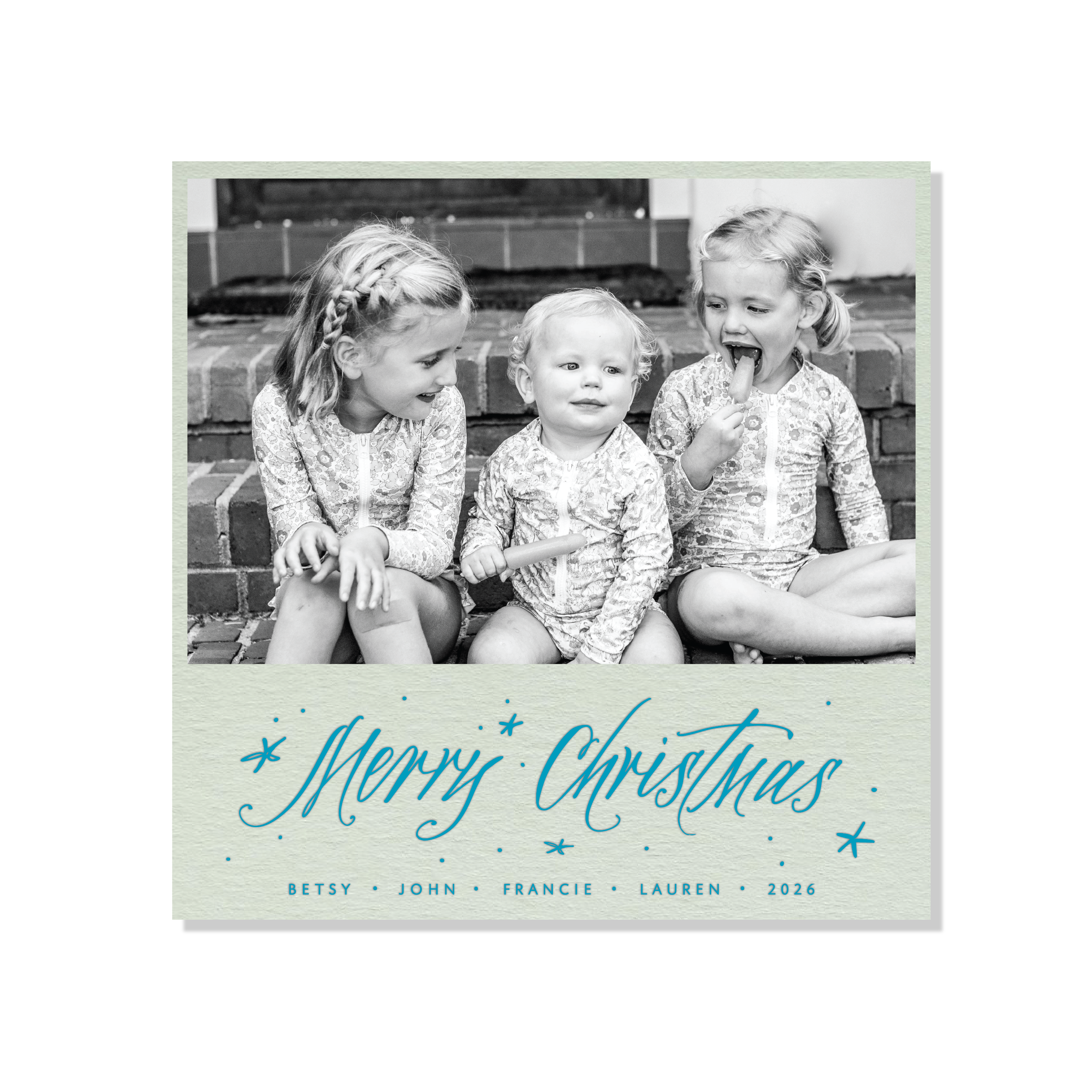 Berkeley Letterpress Holiday Card, Large Square (Colored Paper)