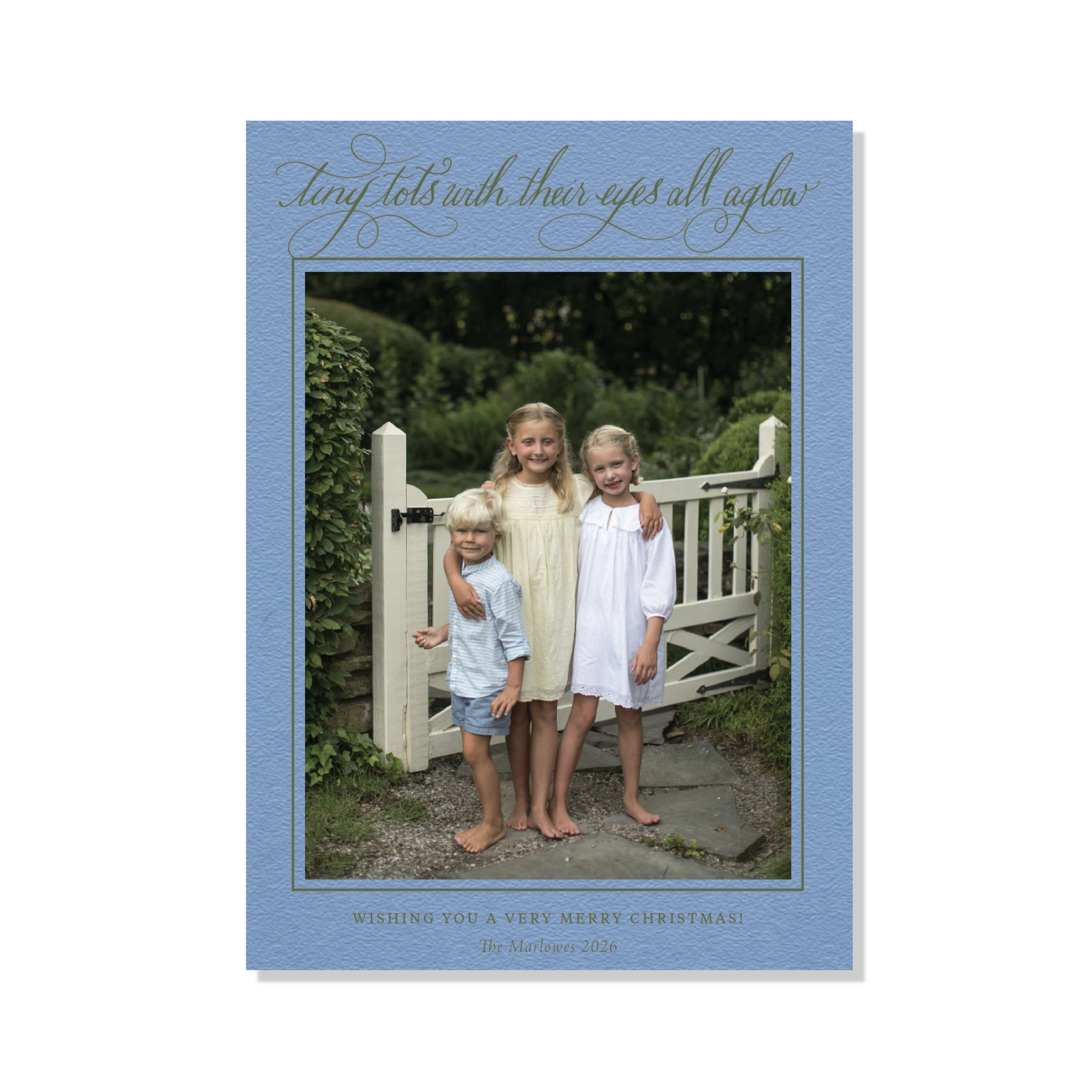 Bexley Letterpress Holiday Card, Large (Colored Paper)