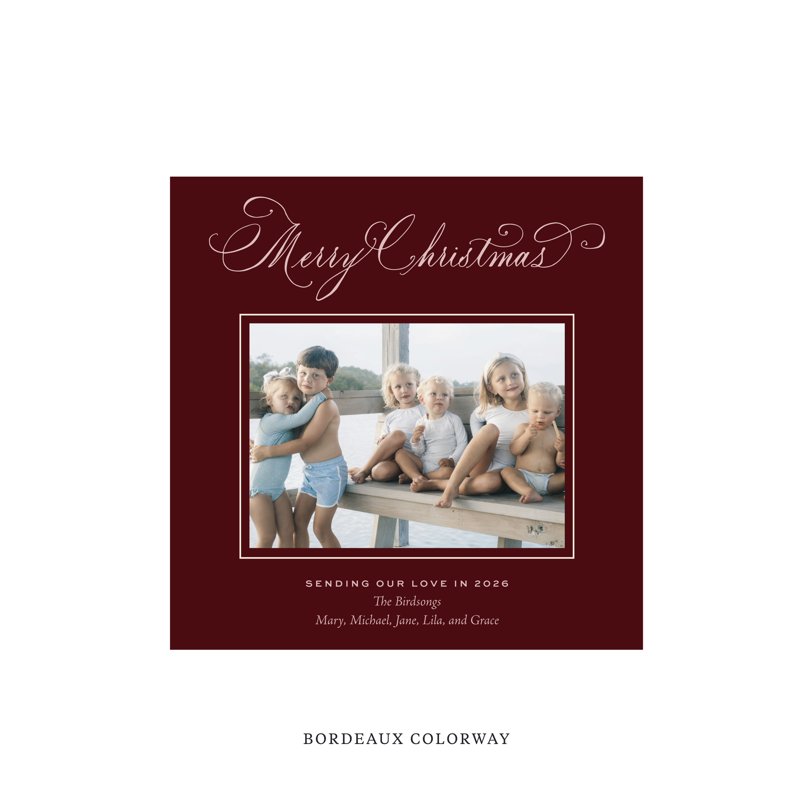 Middleton Classic Flat Print Holiday Card, Square