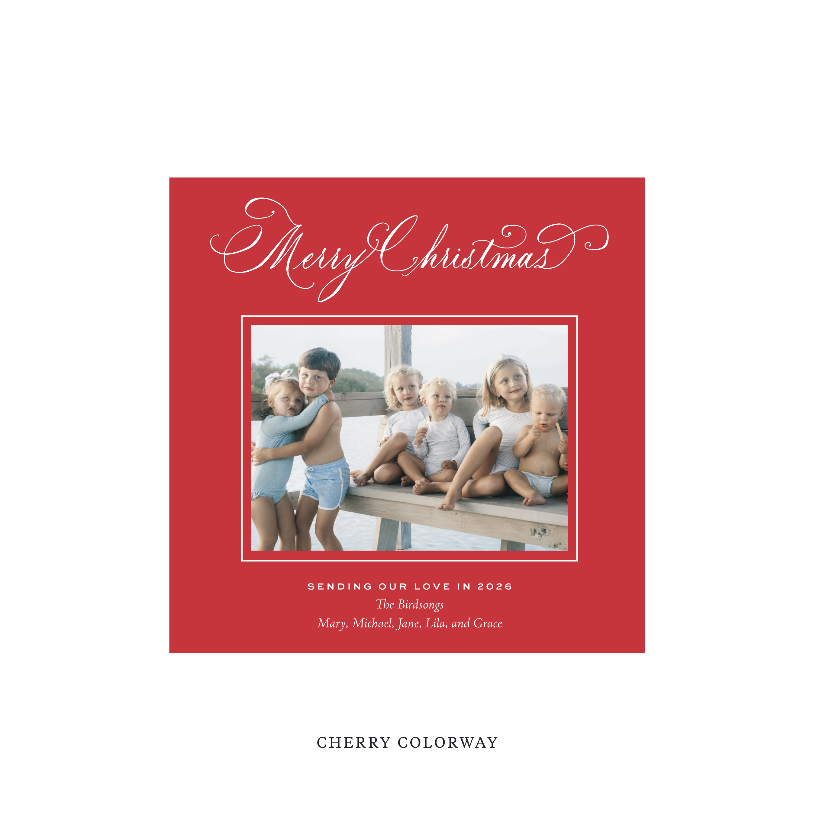 Middleton Classic Flat Print Holiday Card, Square