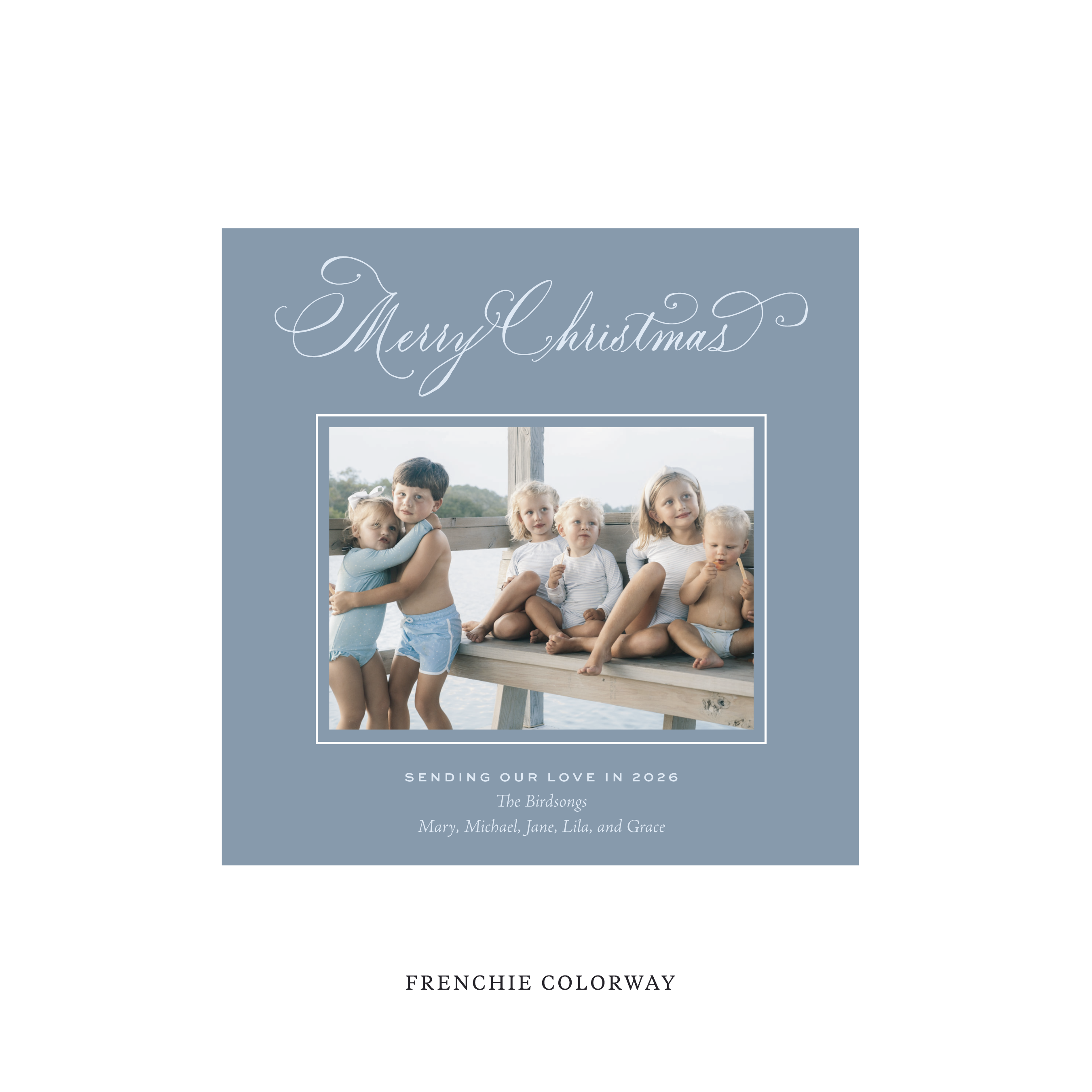 Middleton Classic Flat Print Holiday Card, Square