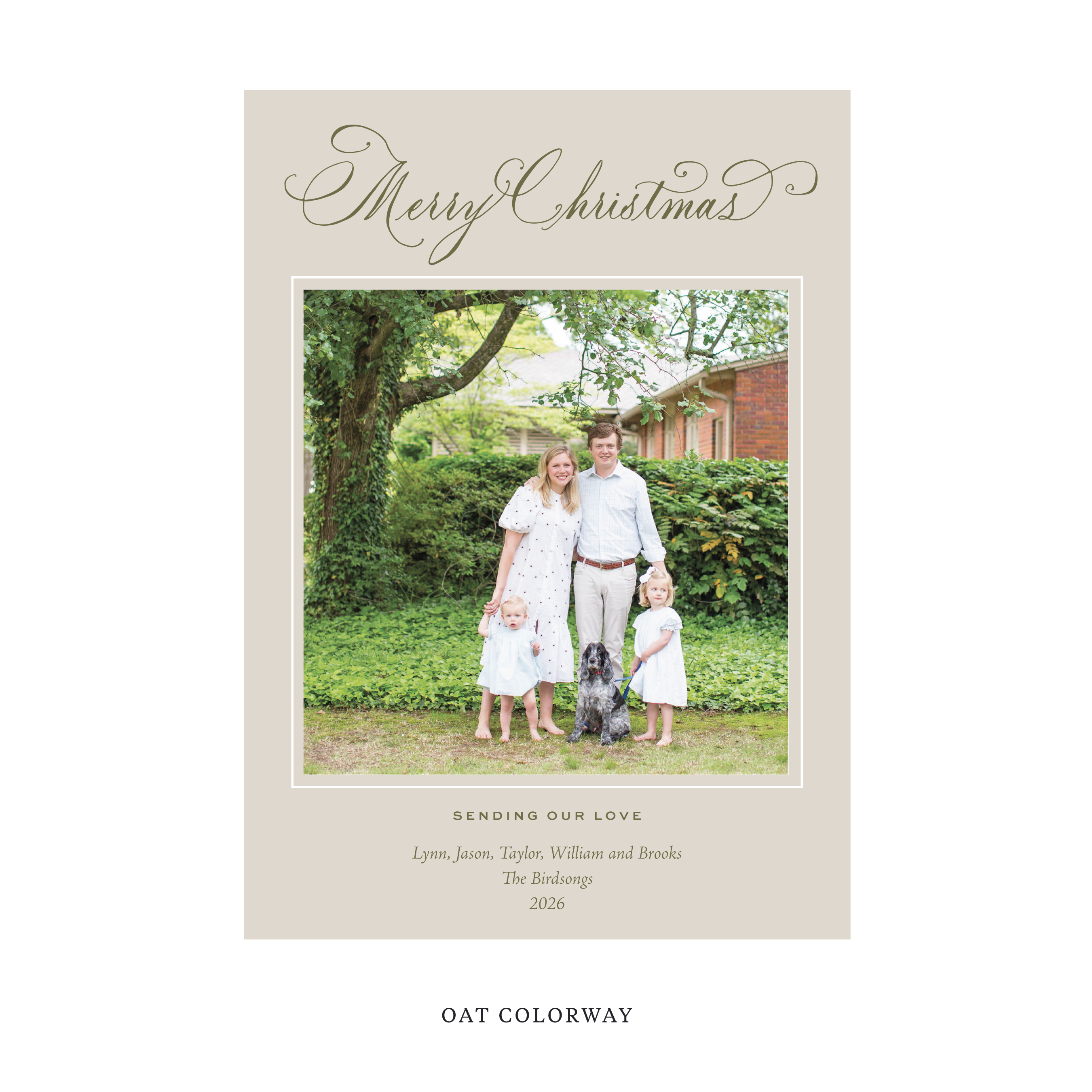 Middleton Classic Flat Print Holiday Card, Large