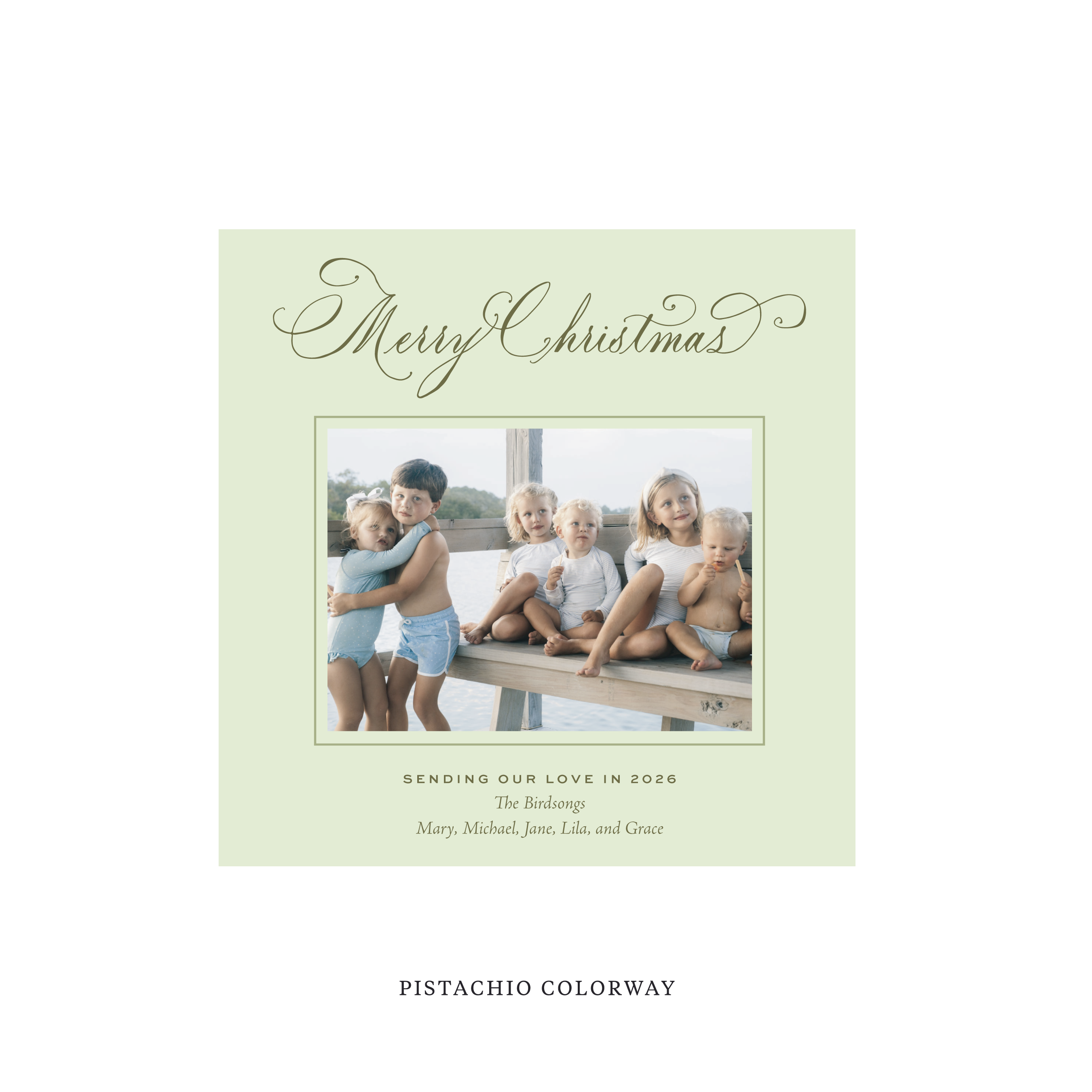 Middleton Classic Flat Print Holiday Card, Square