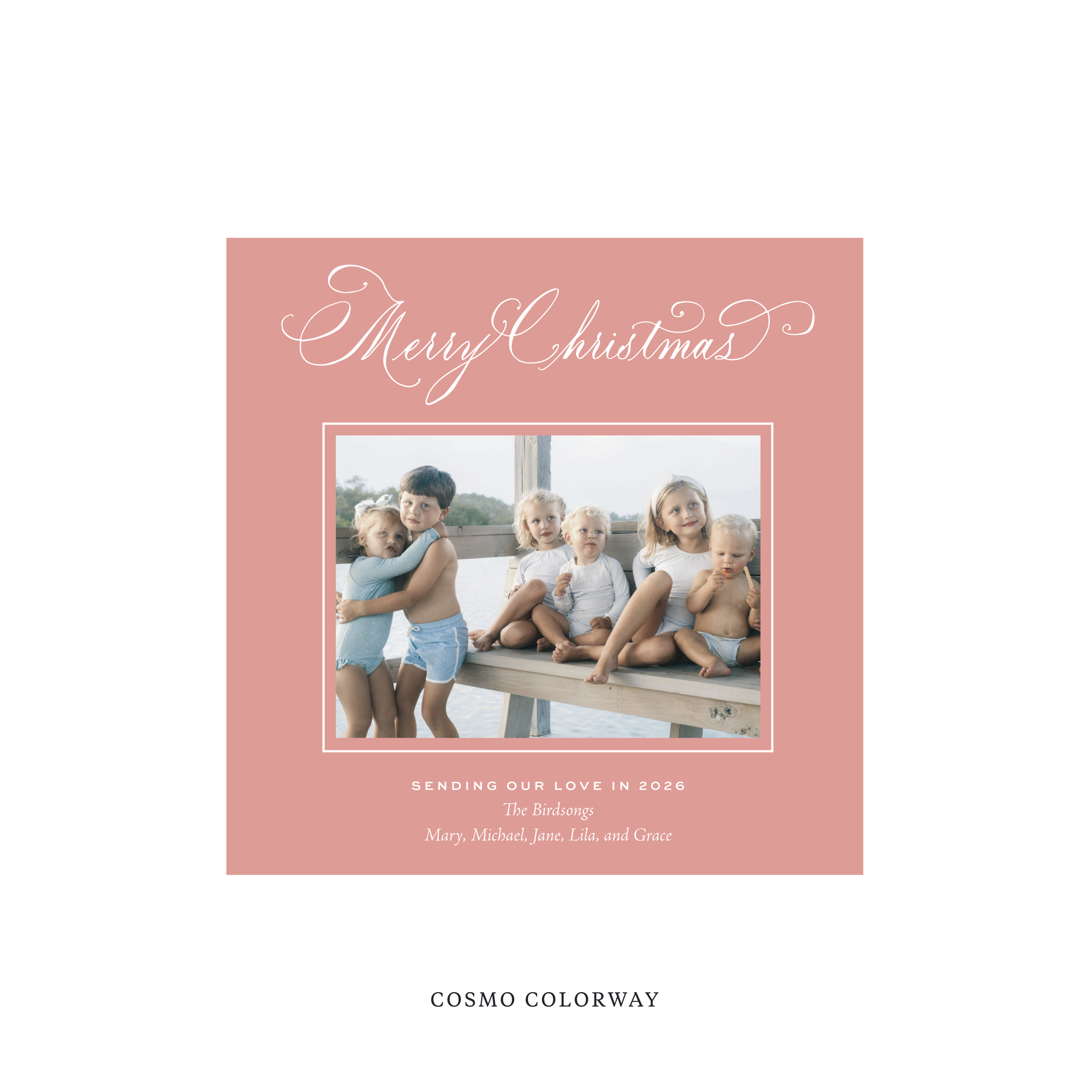 Middleton Classic Flat Print Holiday Card, Square