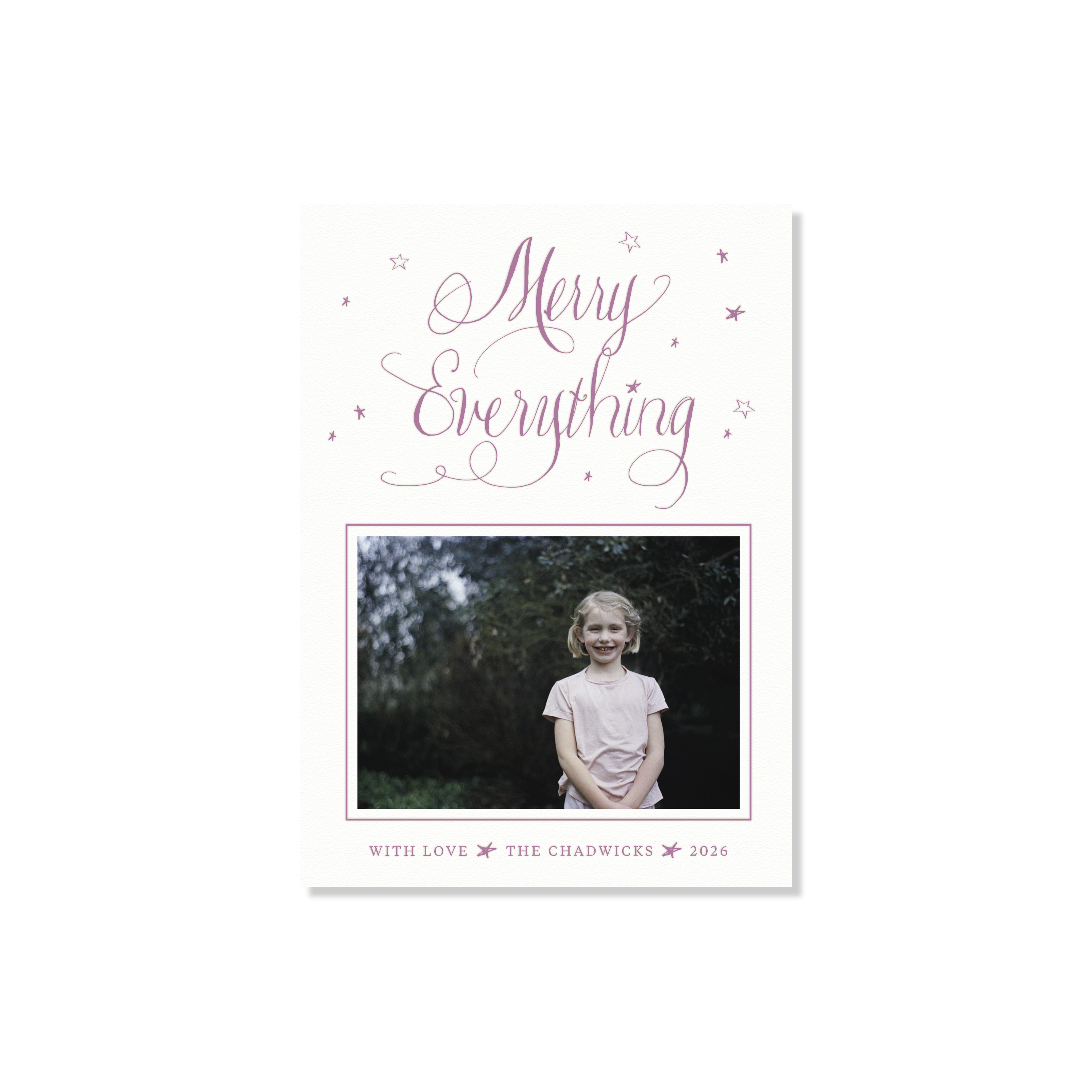 Birdsong Letterpress Holiday Card, Medium