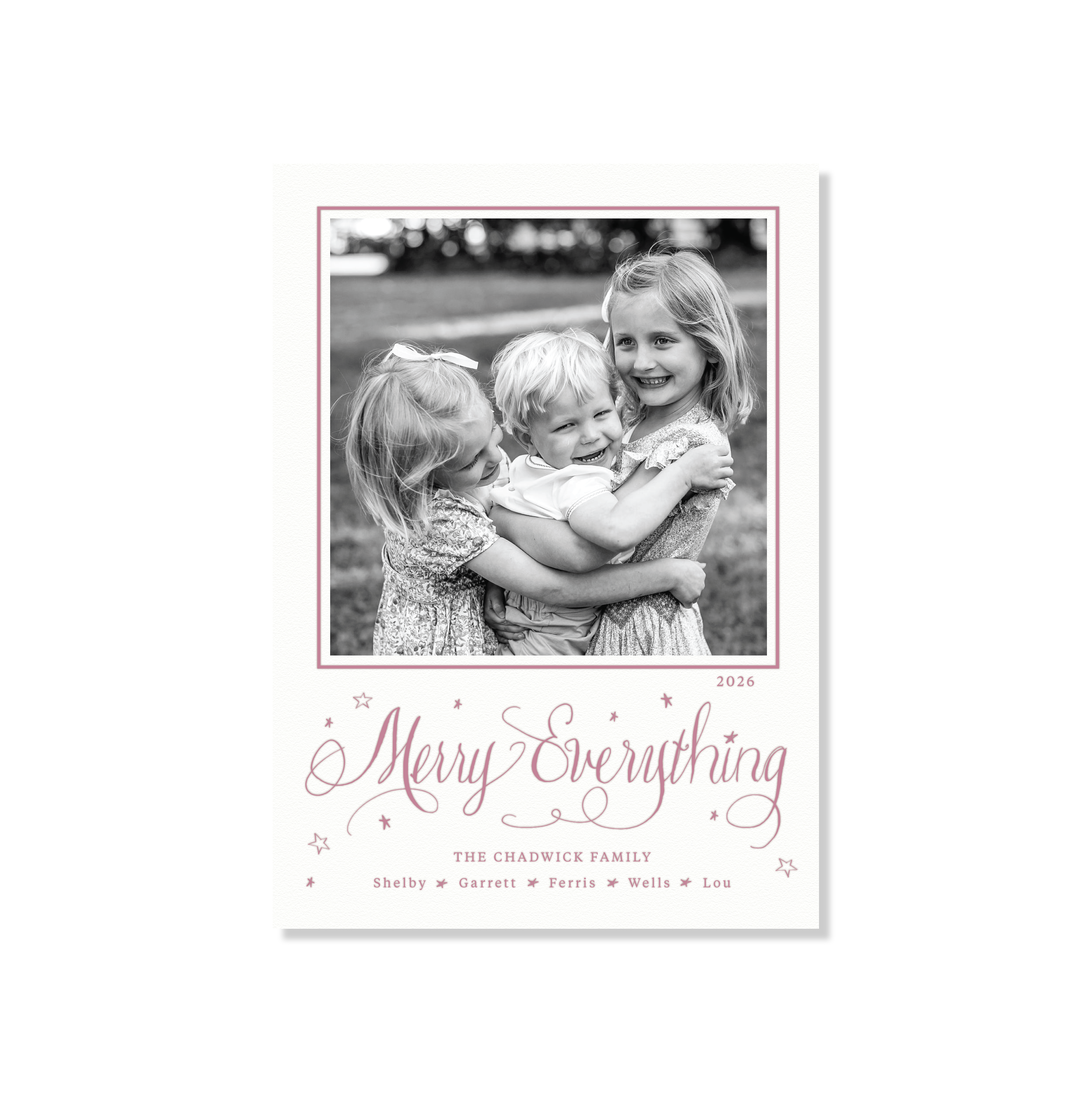 Birdsong Letterpress Holiday Card, Large
