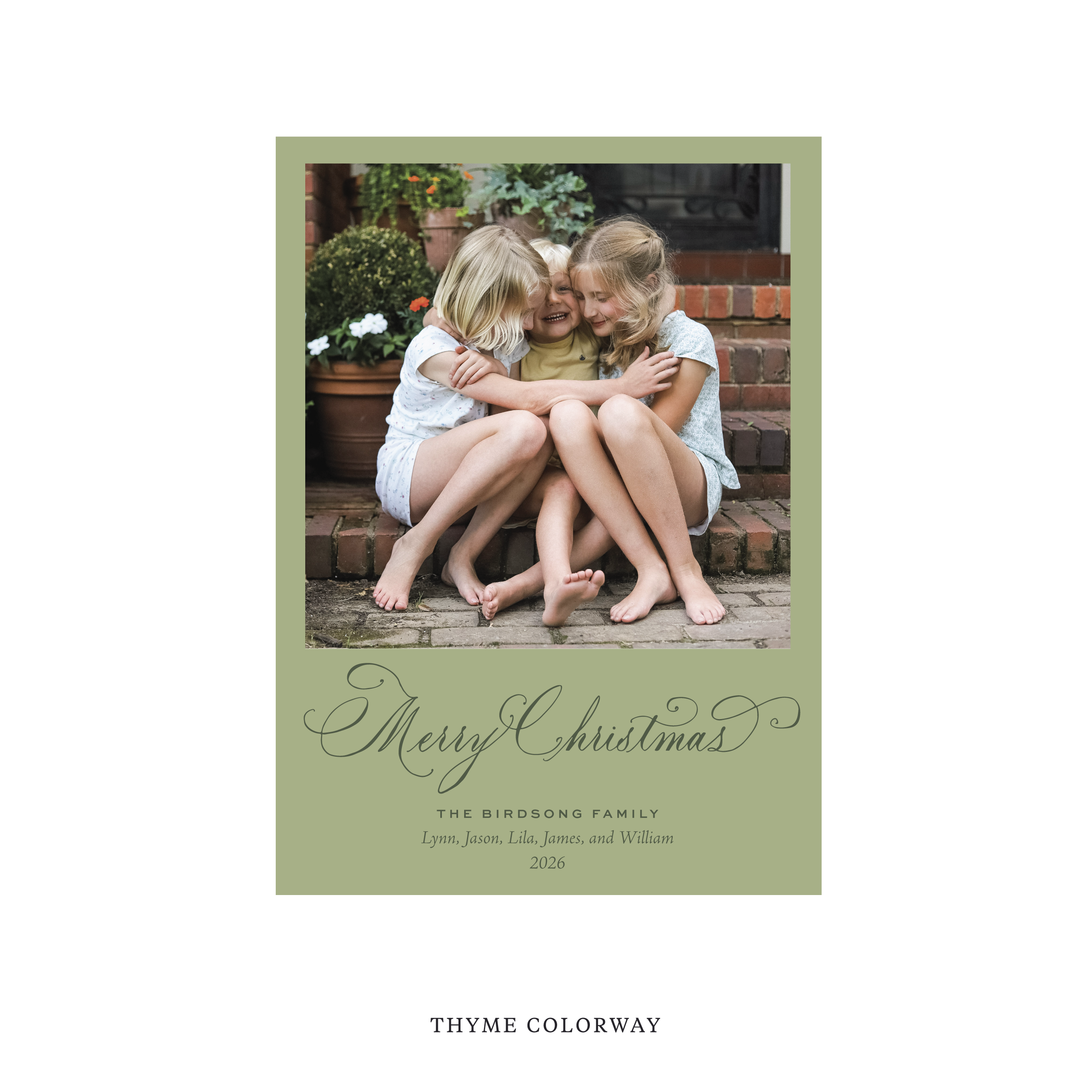 Middleton Classic Flat Print Holiday Card, Medium II