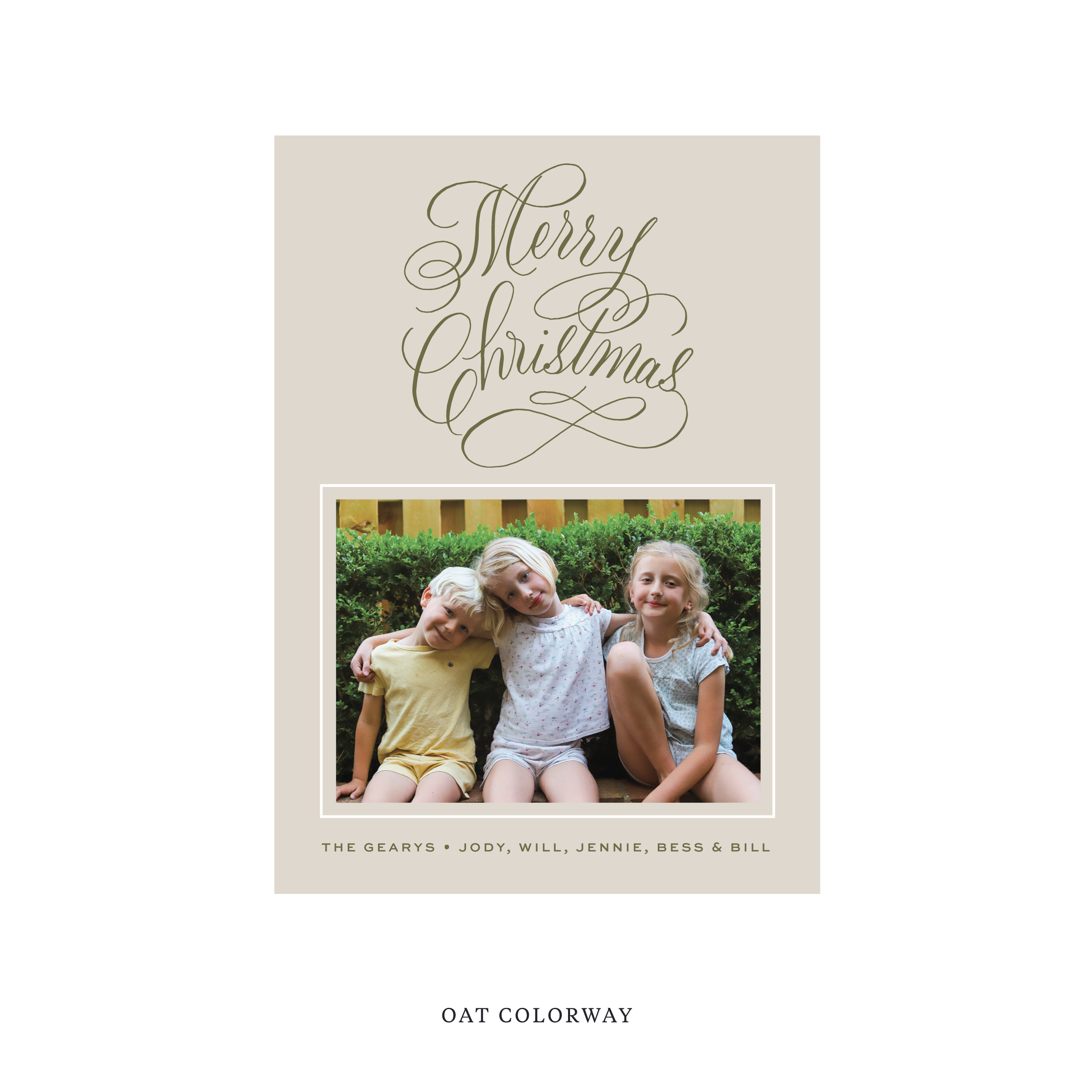 Blakely Classic Flat Print Holiday Card, Medium