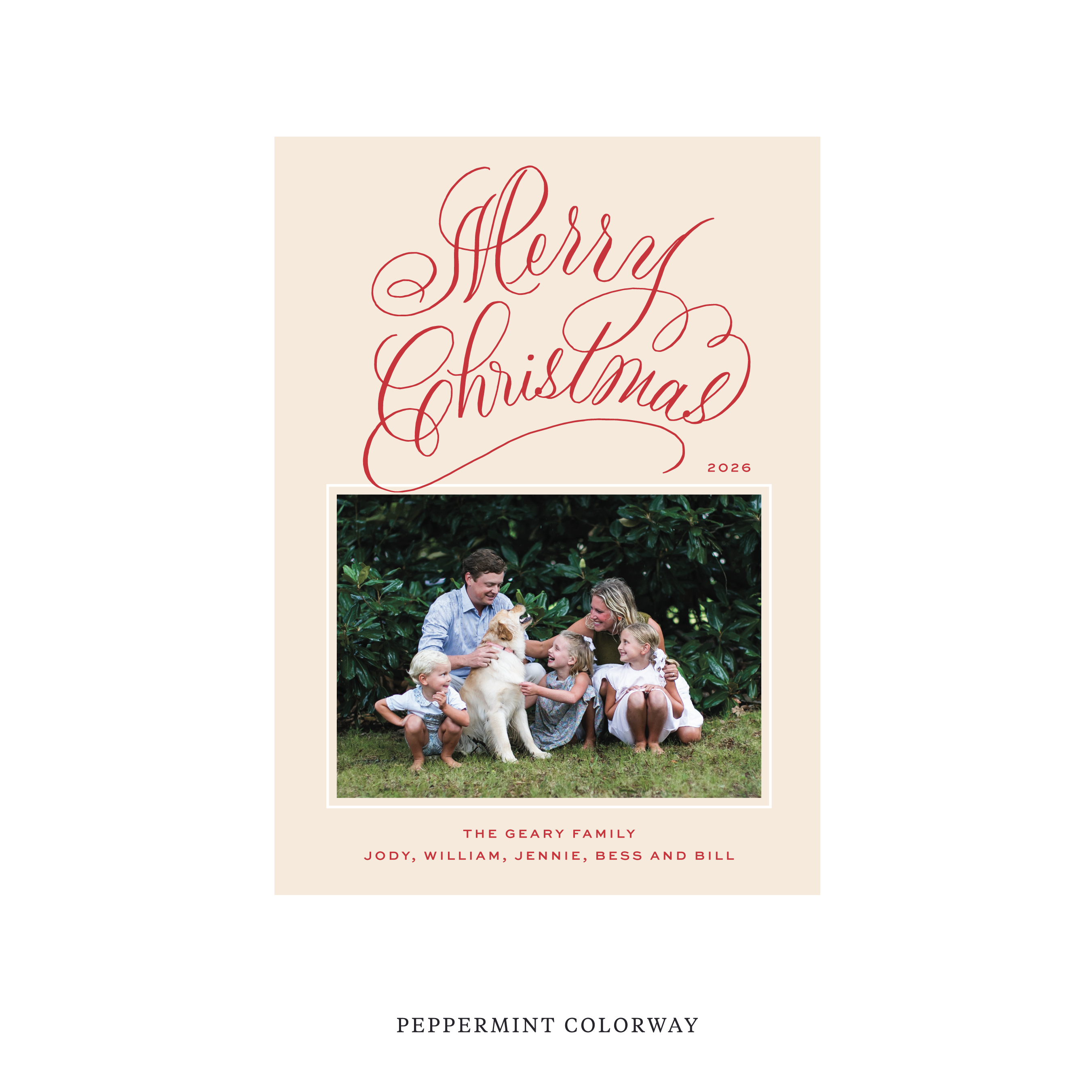 Blakely II Classic Flat Print Holiday Card, Medium