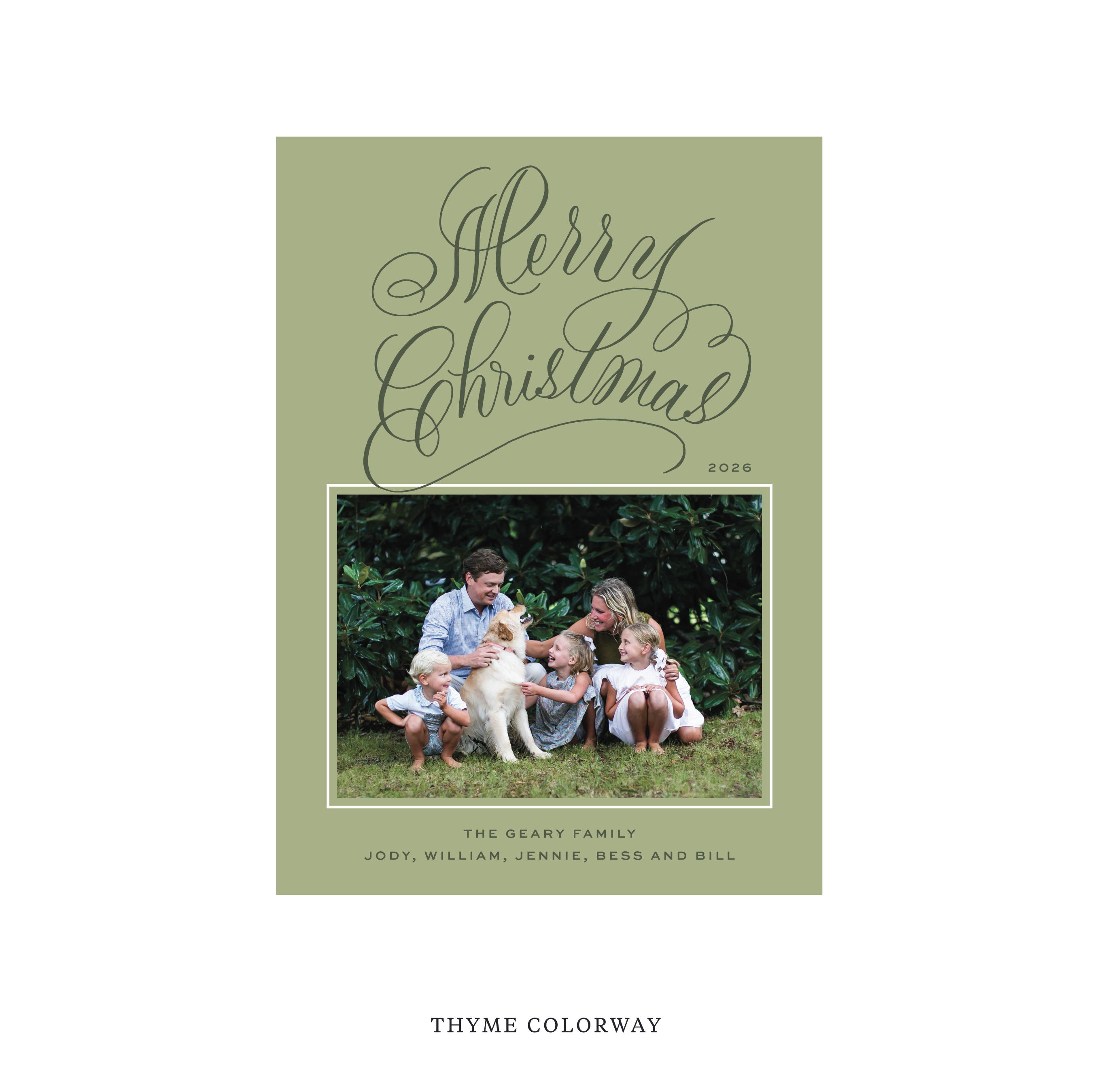 Blakely II Classic Flat Print Holiday Card, Medium
