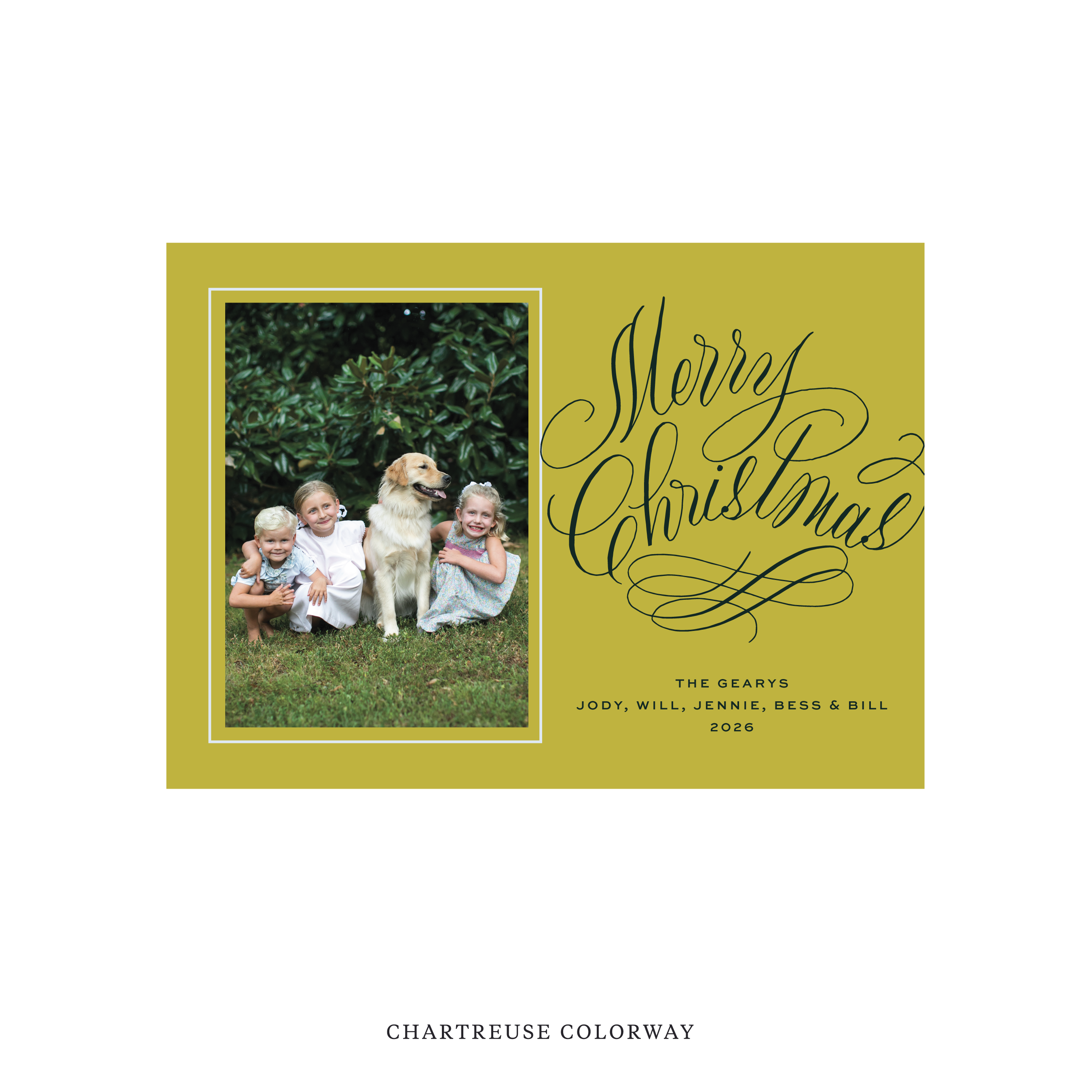 Blakely Elegant Classic Flat Print Holiday Card, Medium