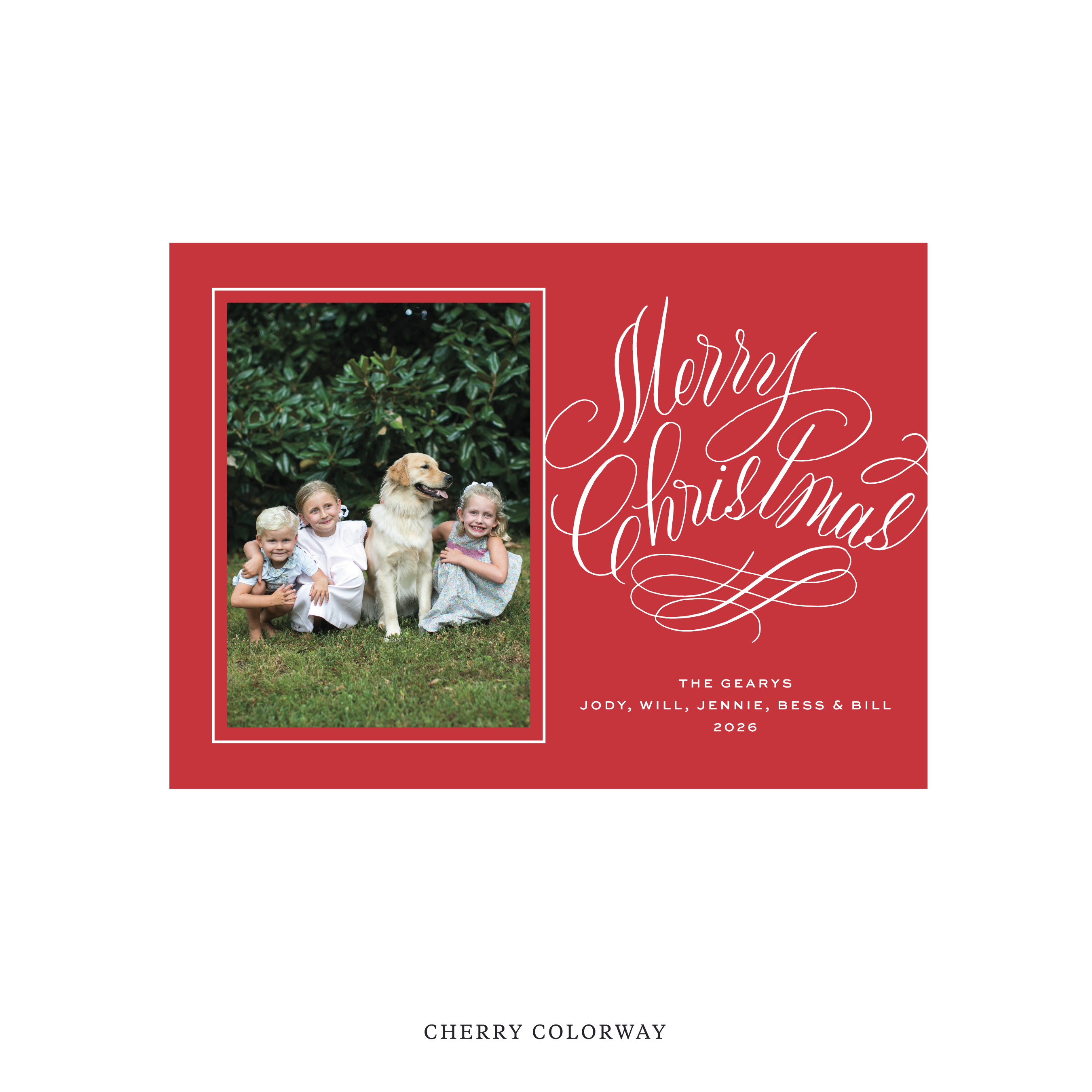 Blakely Elegant Classic Flat Print Holiday Card, Medium