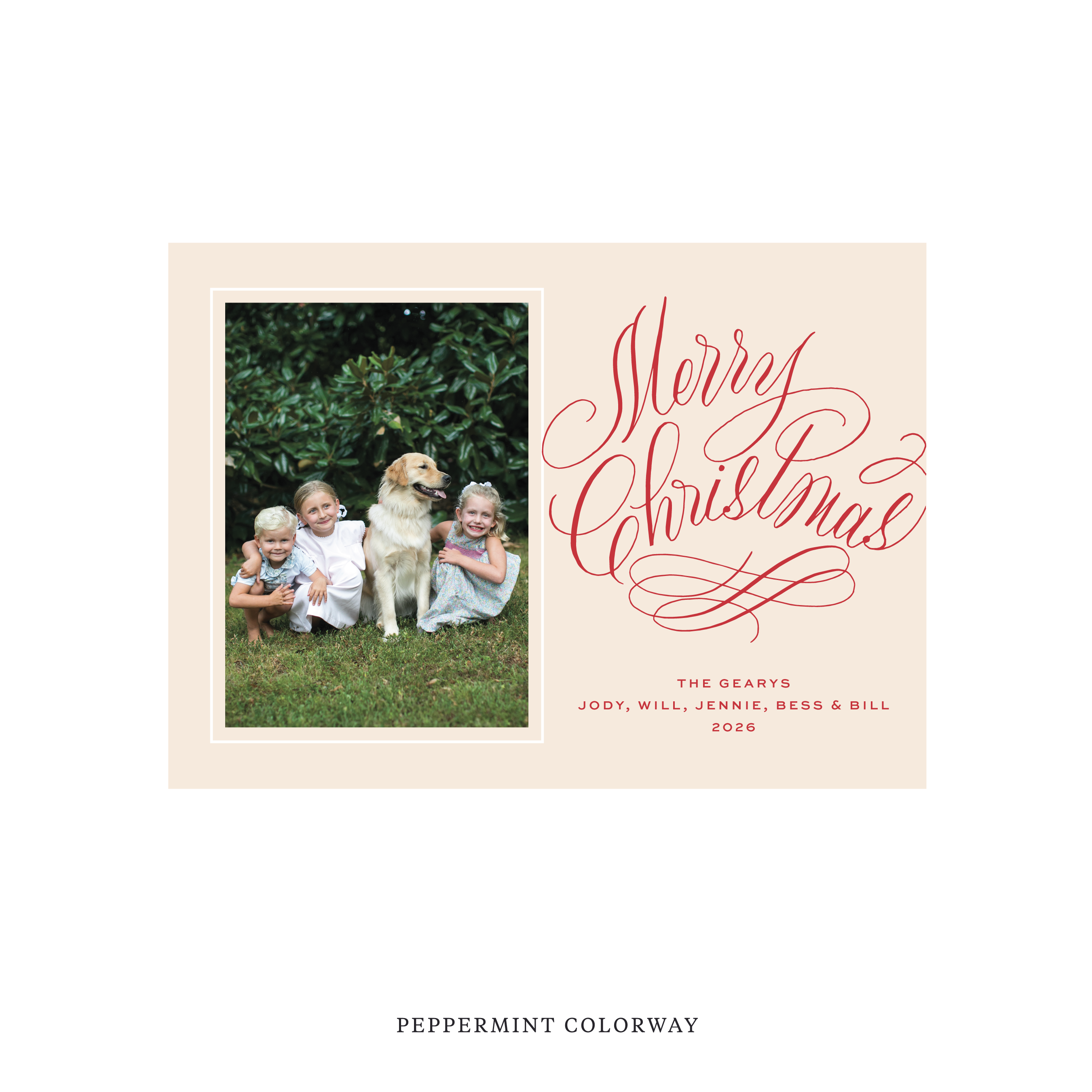 Blakely Elegant Classic Flat Print Holiday Card, Medium