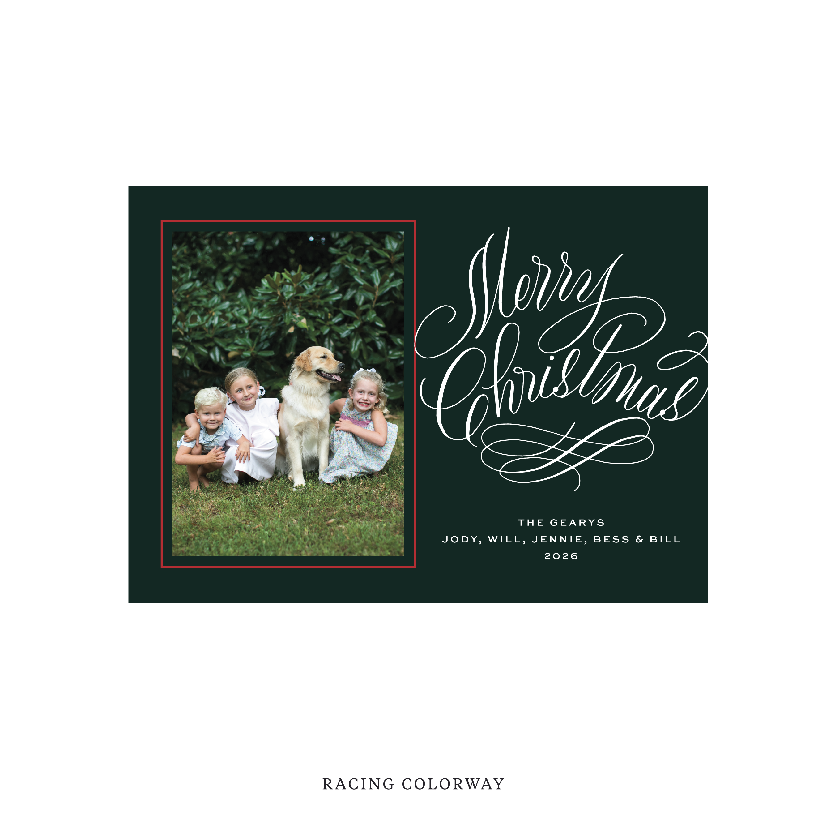Blakely Elegant Classic Flat Print Holiday Card, Medium