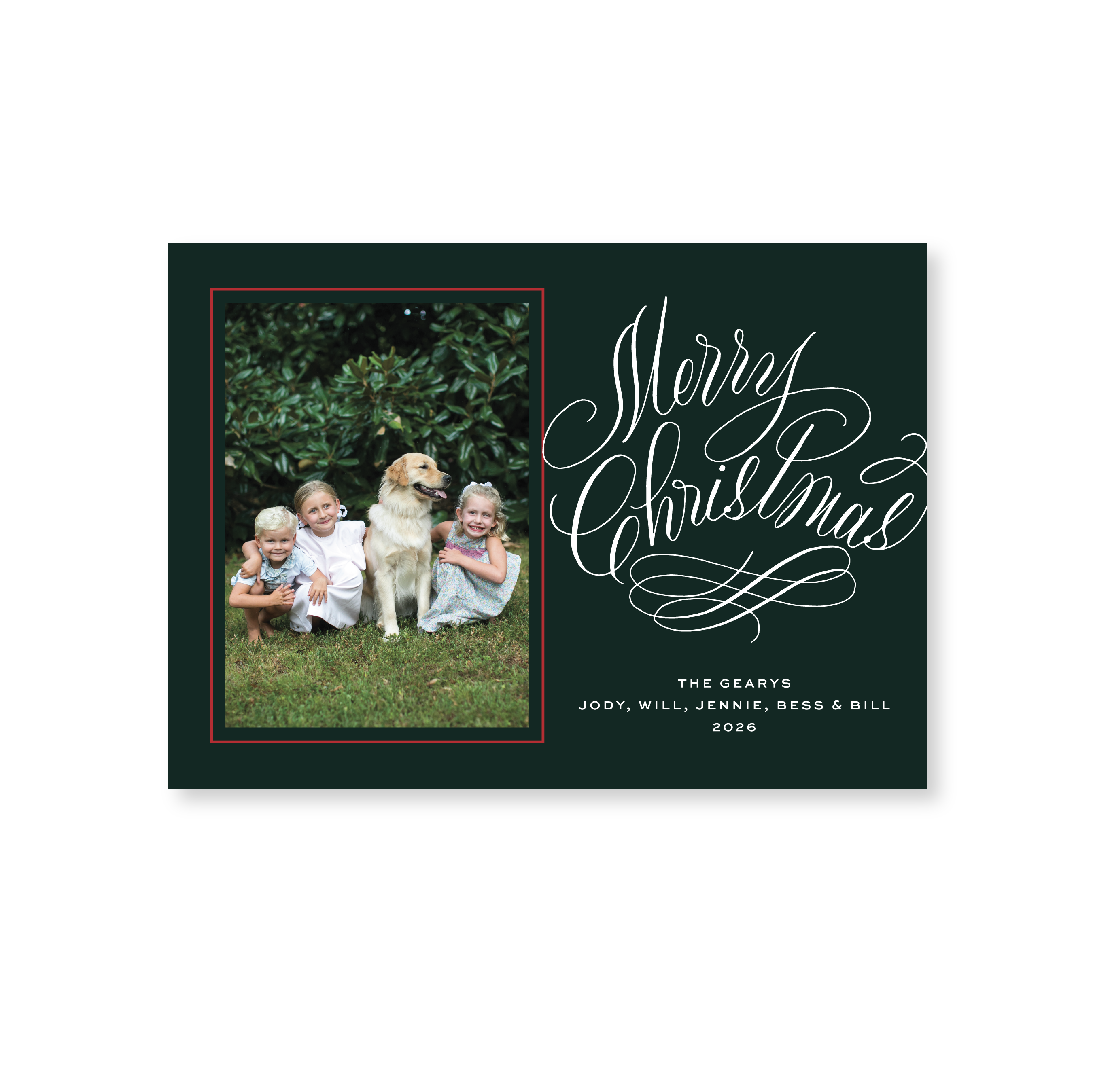 Blakely Elegant Classic Flat Print Holiday Card, Medium