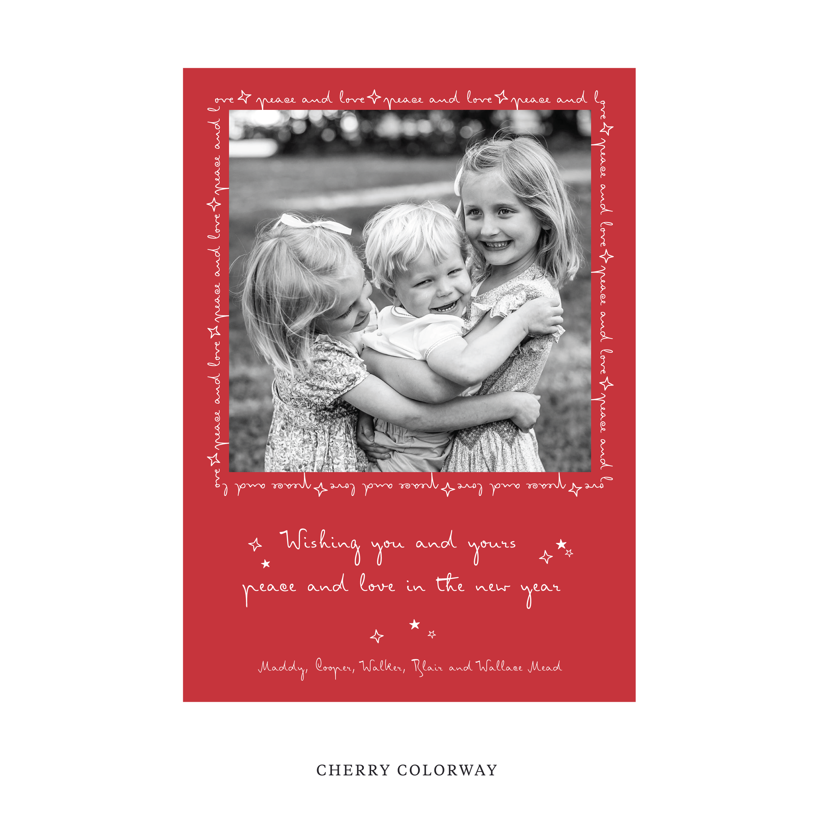 Blythe Classic Flat Print Holiday Card, Large