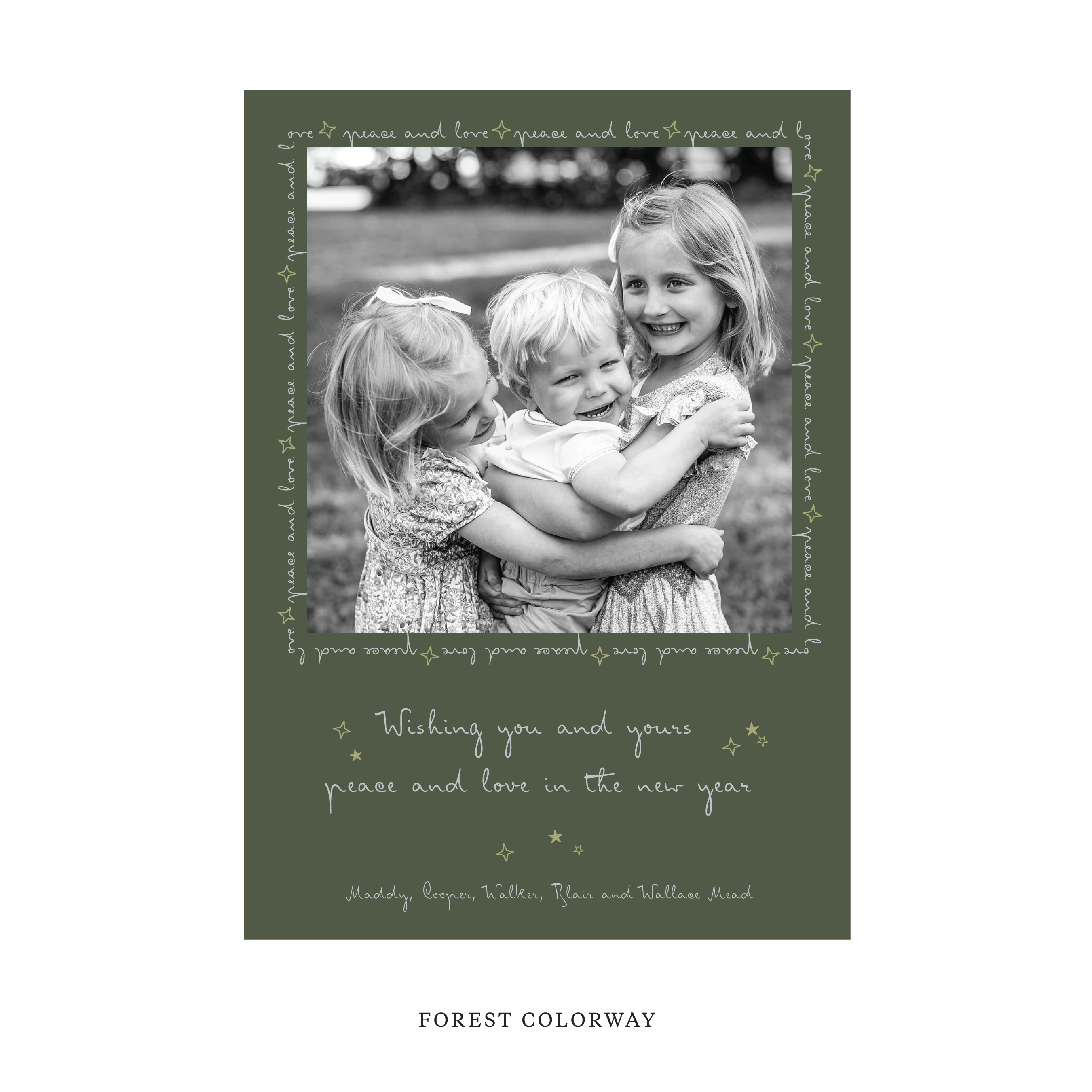 Blythe Classic Flat Print Holiday Card, Large