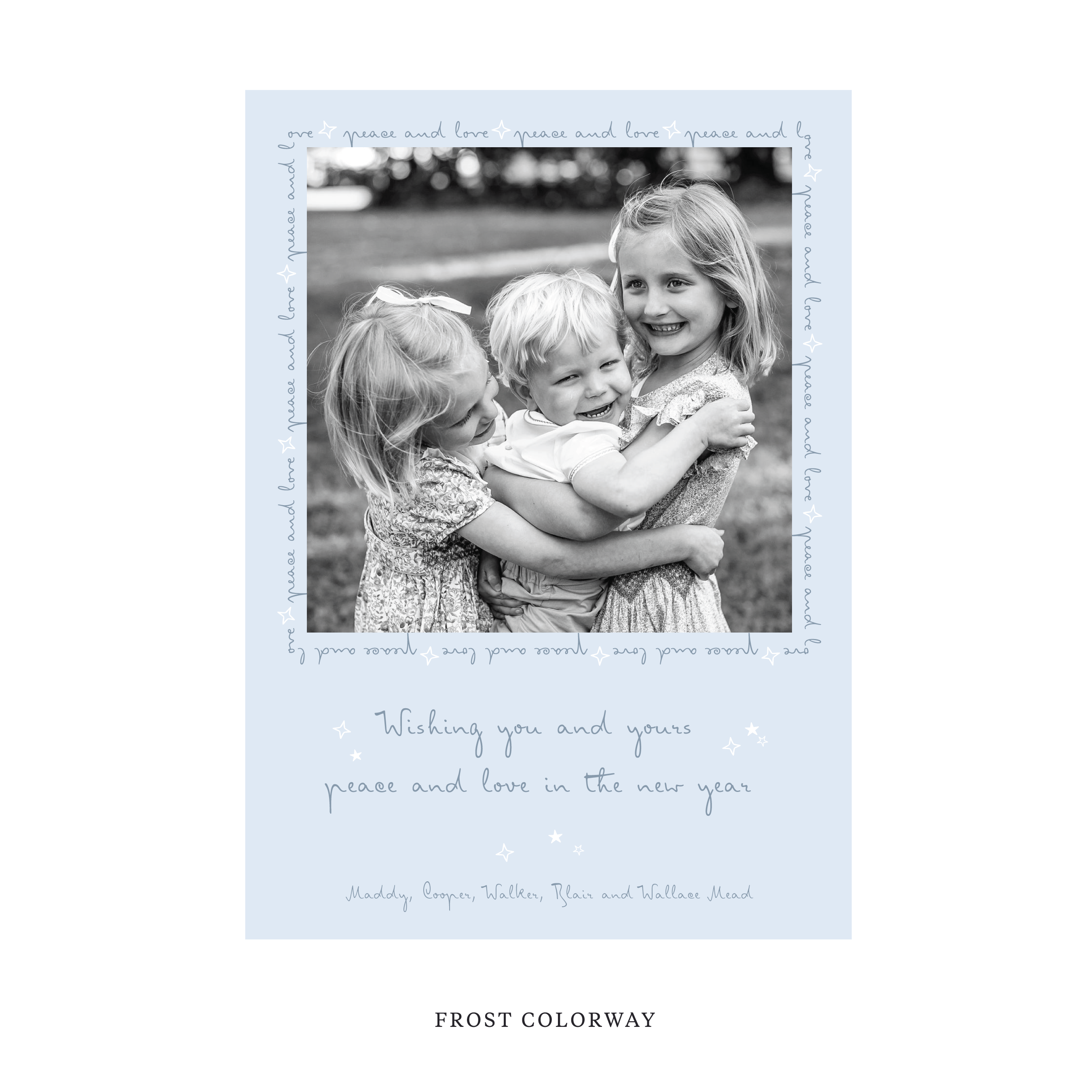 Blythe Classic Flat Print Holiday Card, Large