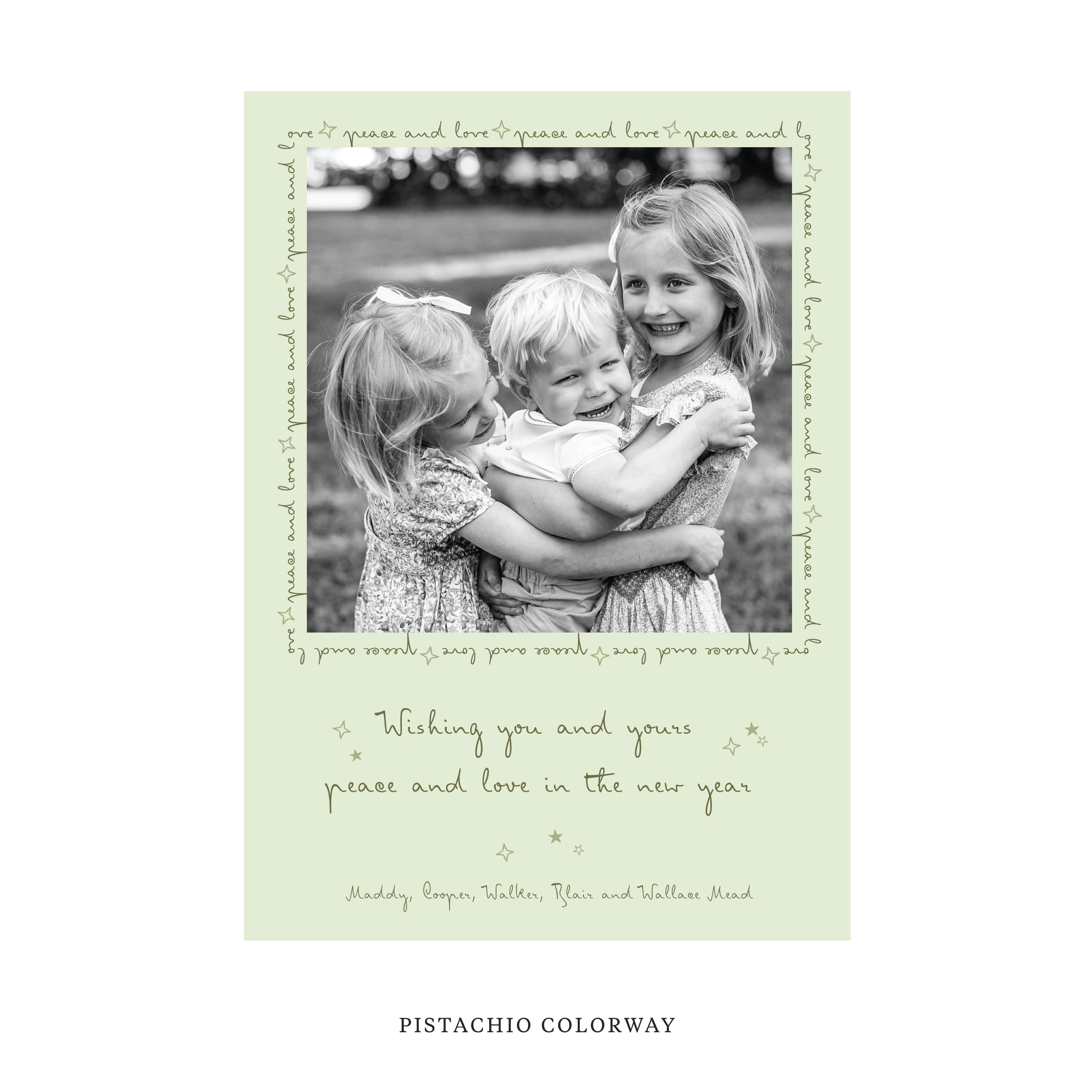 Blythe Classic Flat Print Holiday Card, Large
