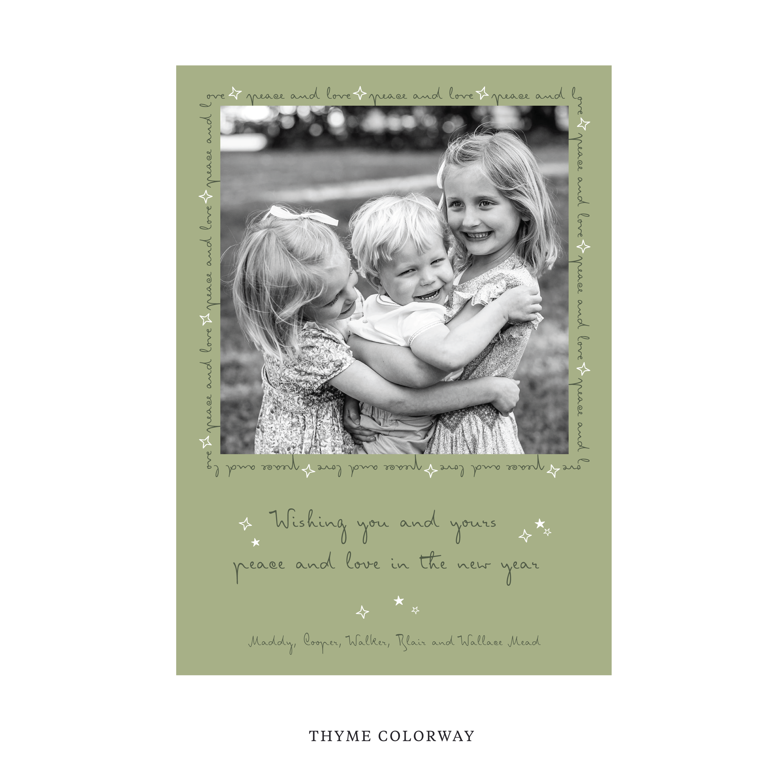 Blythe Classic Flat Print Holiday Card, Large