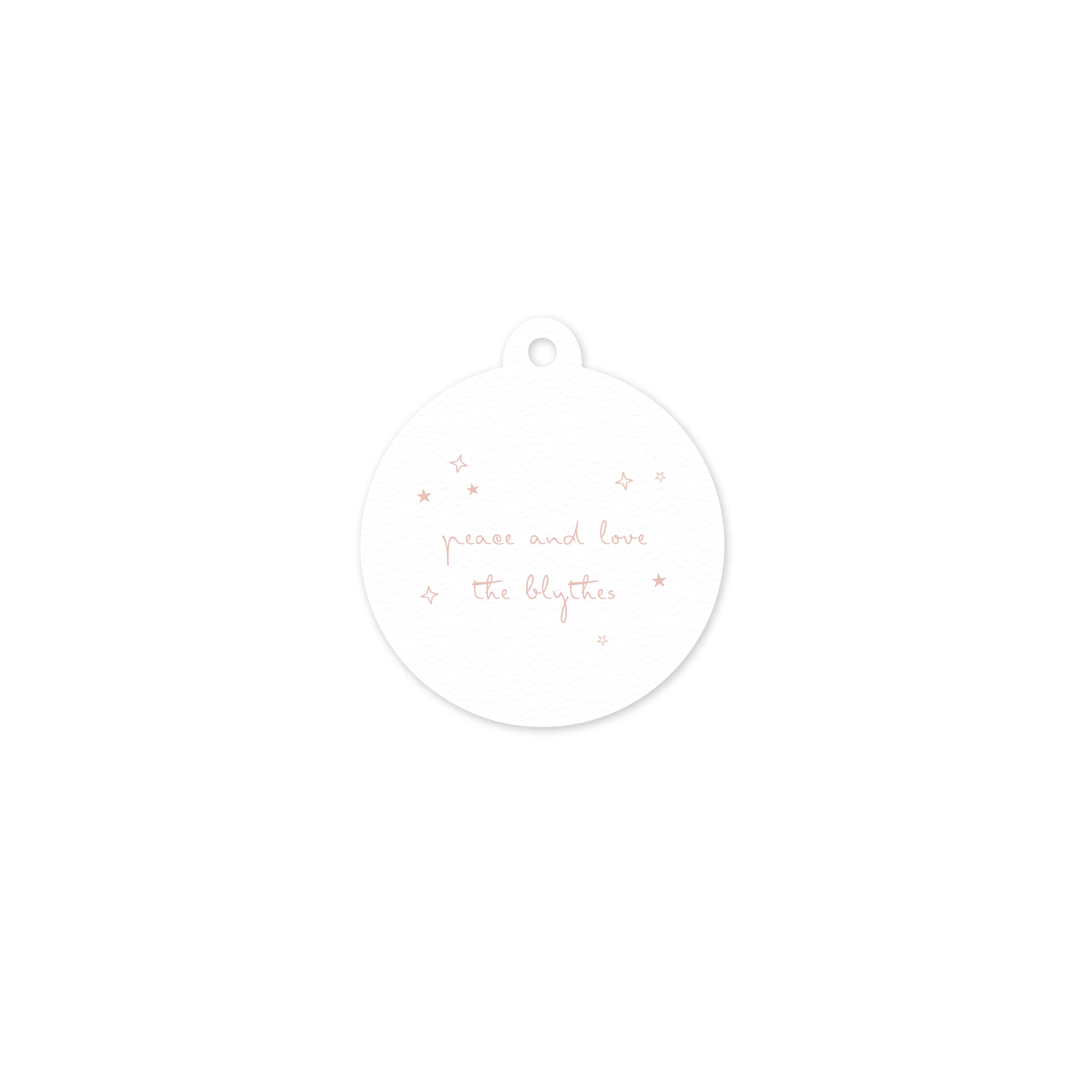 Blythe Round Letterpress Holiday Gift Tag