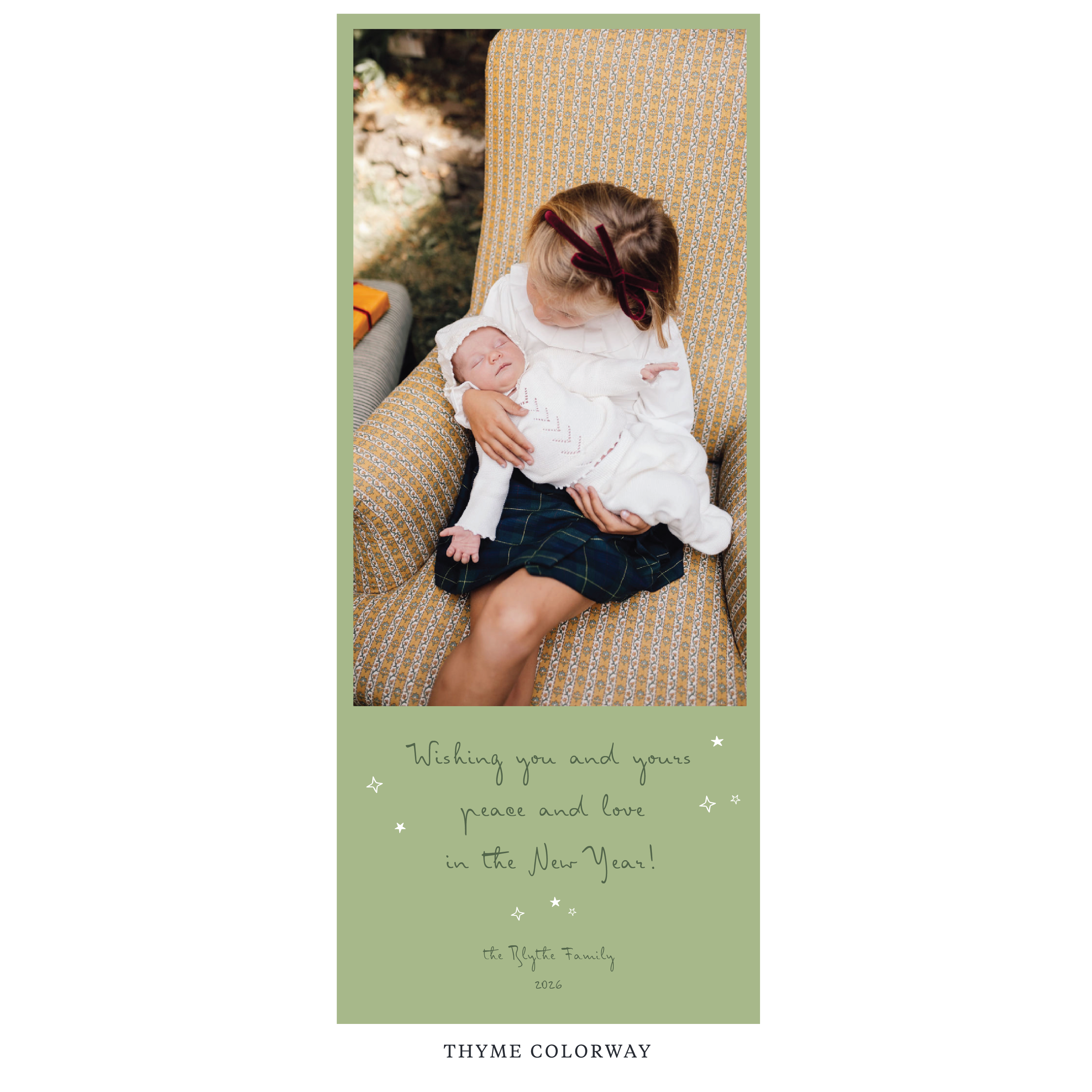 Blythe Digital Photo Holiday Card, Skinny