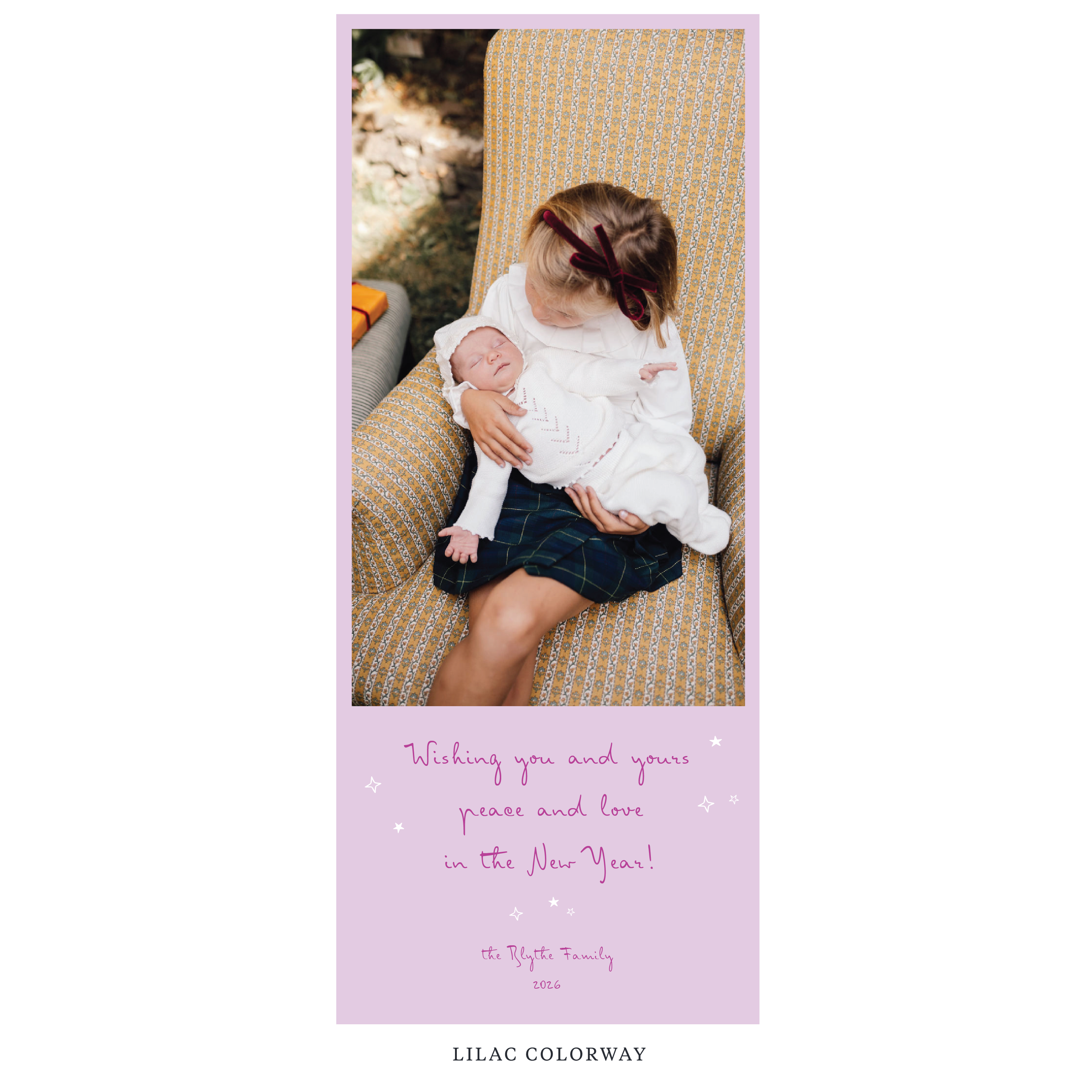Blythe Digital Photo Holiday Card, Skinny